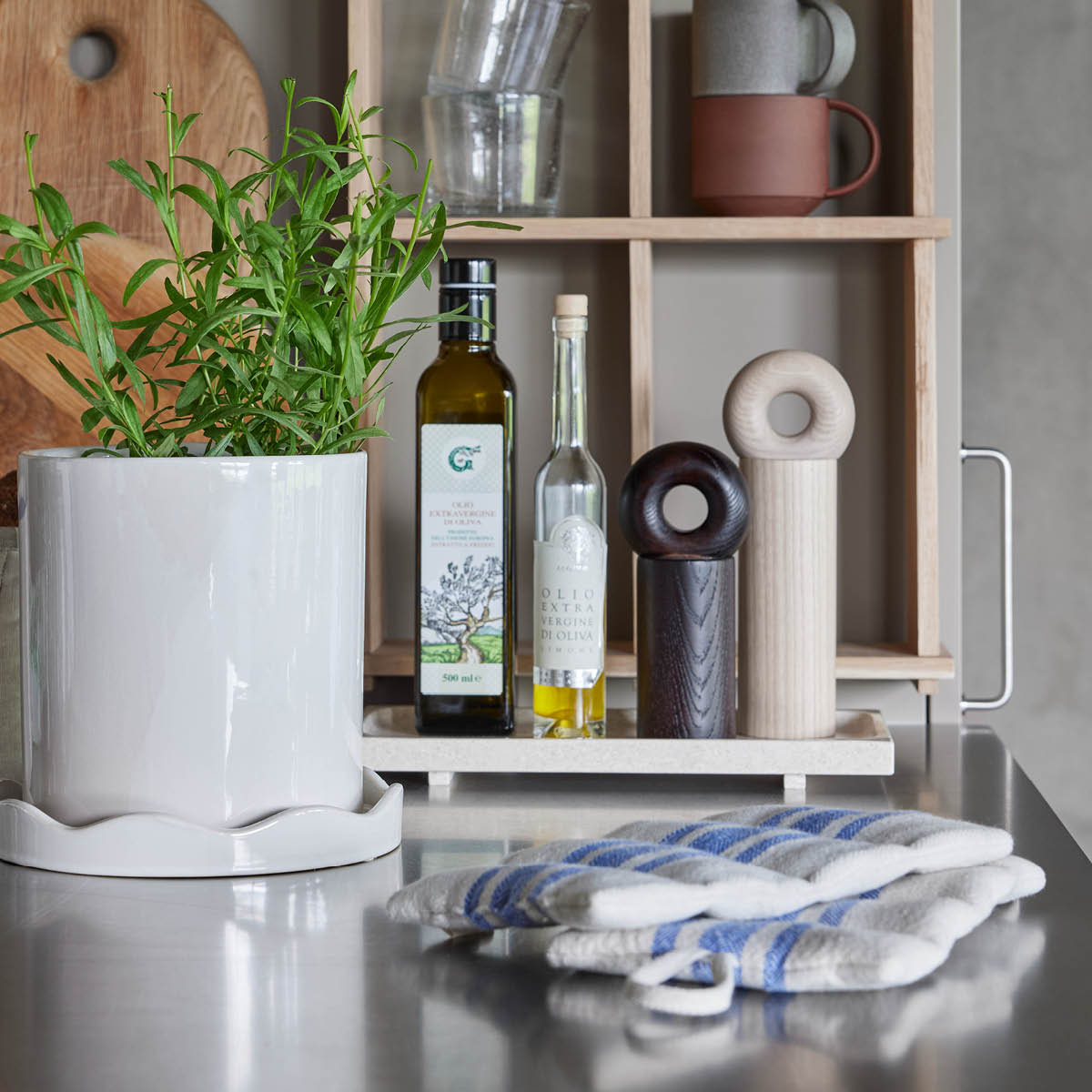 OYOY Linu grytlapp 22x14 cm 2-pack blå