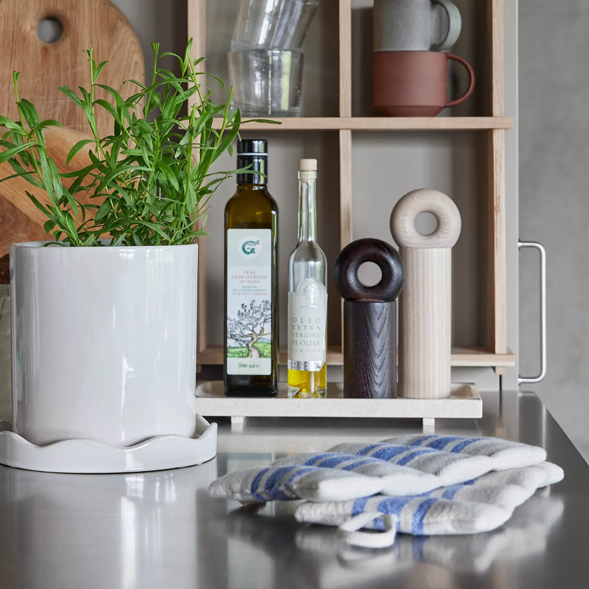 OYOY Linu grytlapp 22x14 cm 2-pack blå