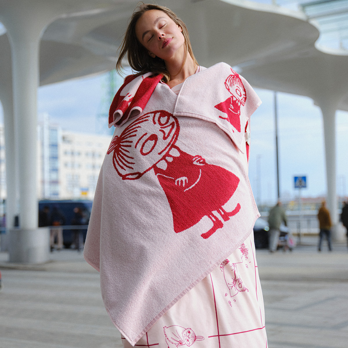 Moomin Arabia Mummi håndkle 30x50 cm Lille My rosa