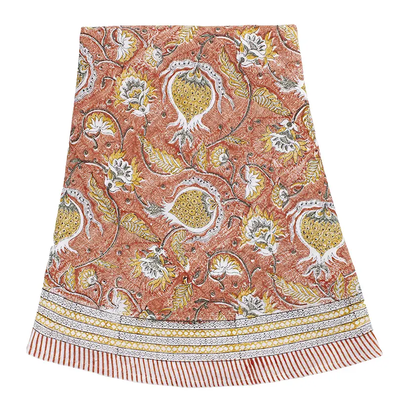Chamois Oriental rund linneduk 220 cm röd - Cervera