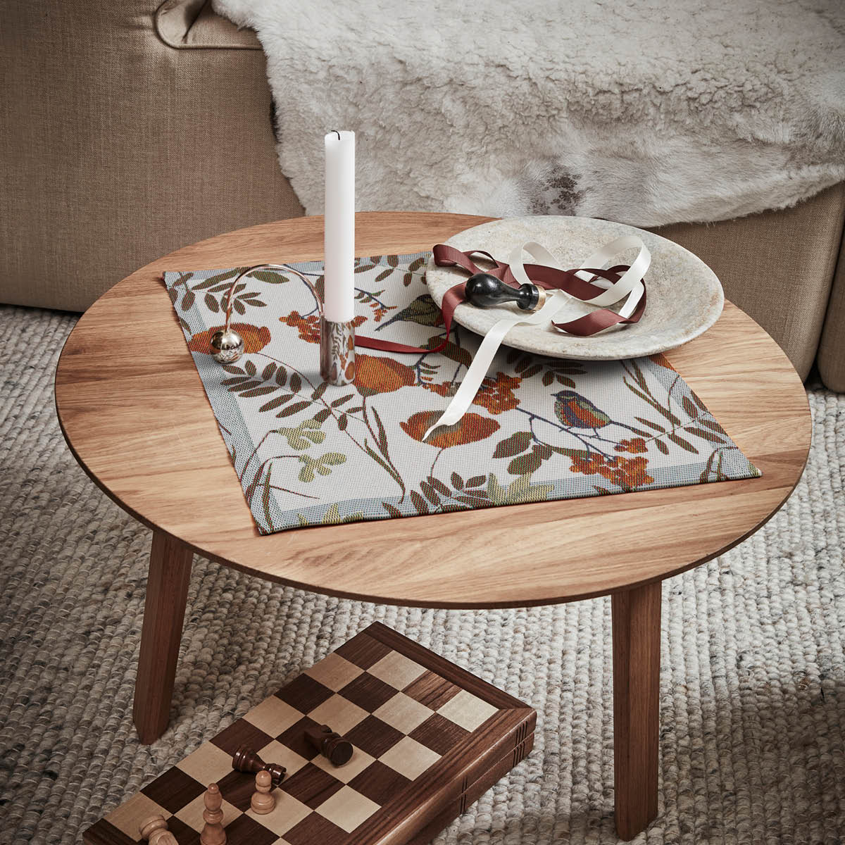 Ekelund Fåglabäck servett 35x35 cm brun