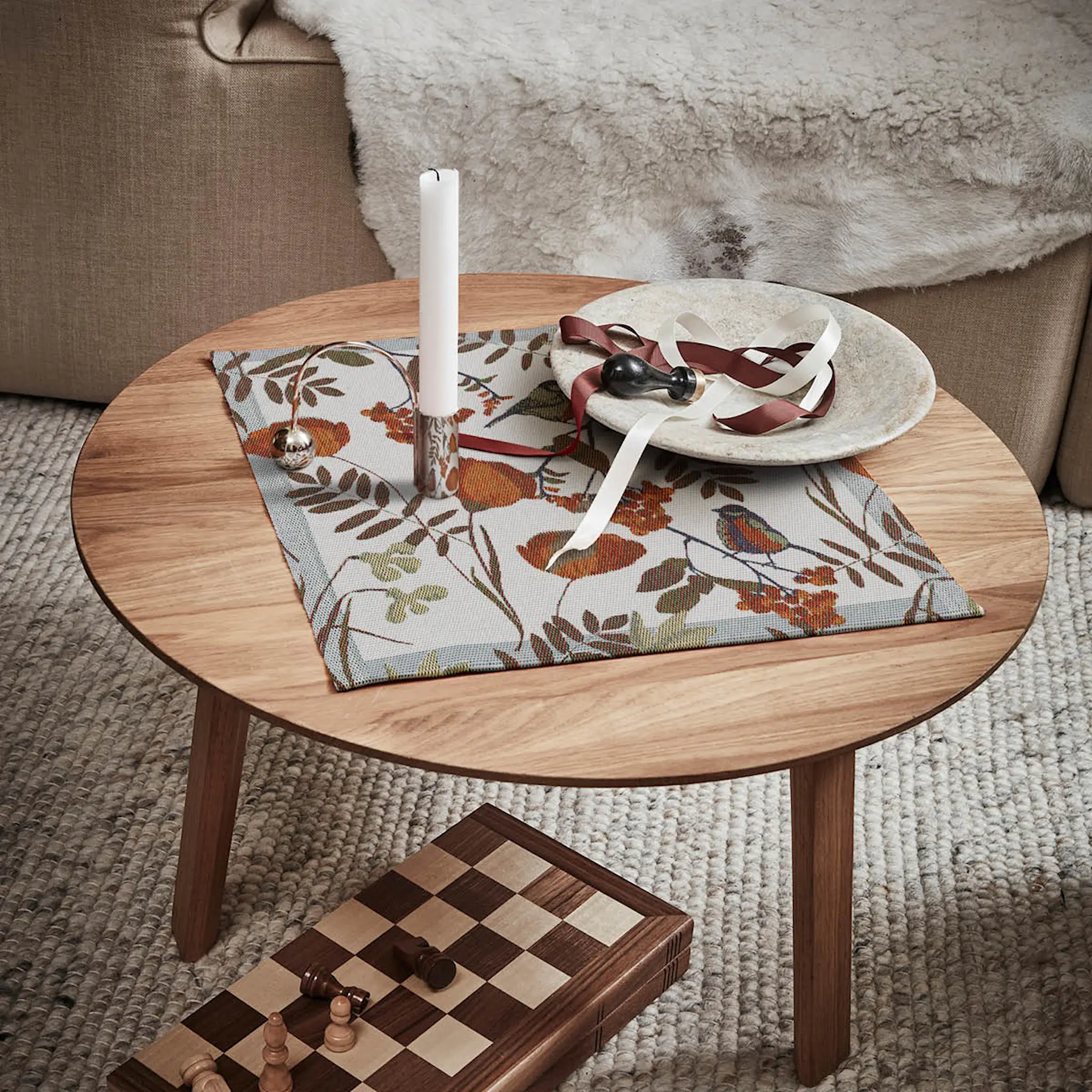 Ekelund Fåglabäck servett 35x35 cm brun