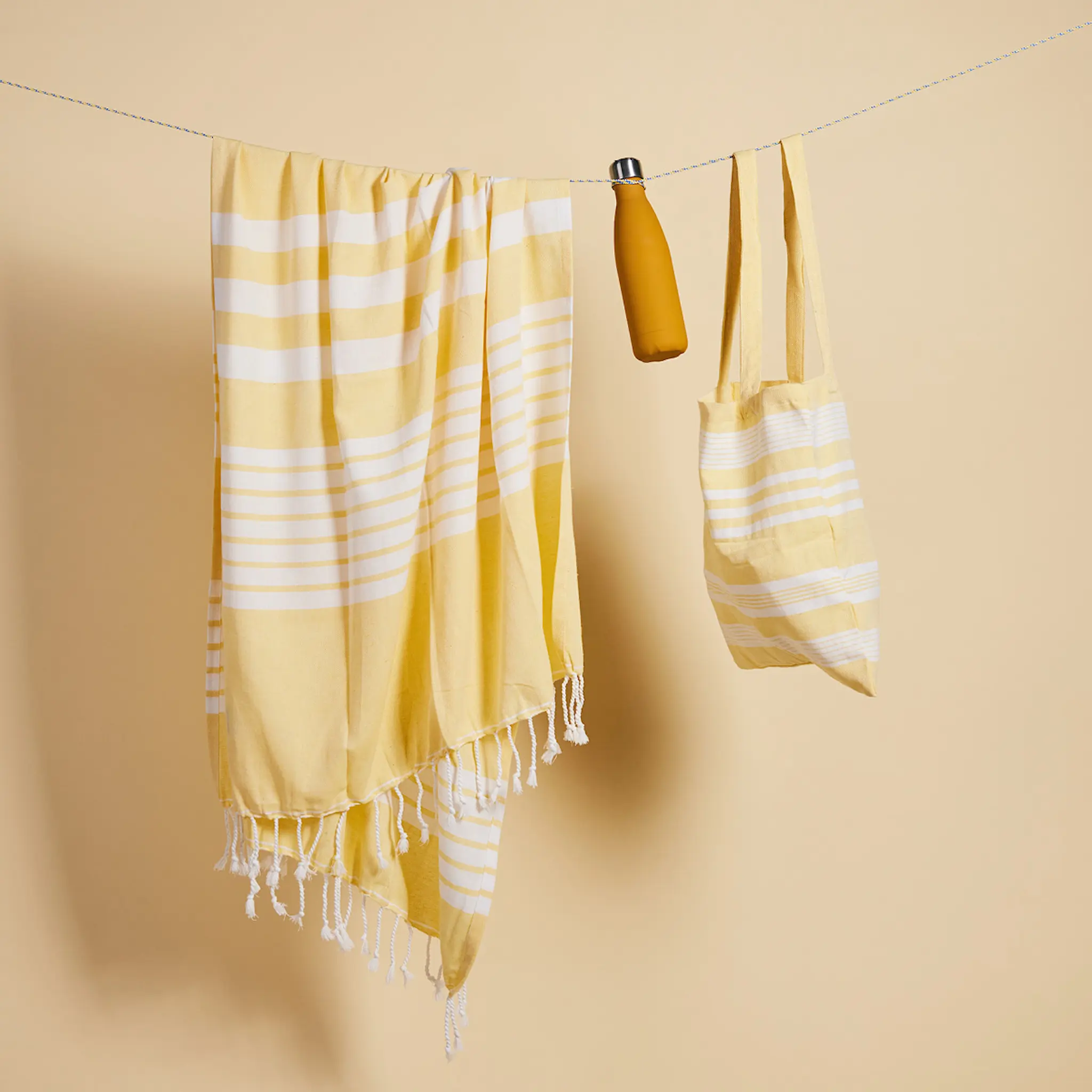 Sagaform Ella Hamam Kangaskassi 41x38 cm Keltainen