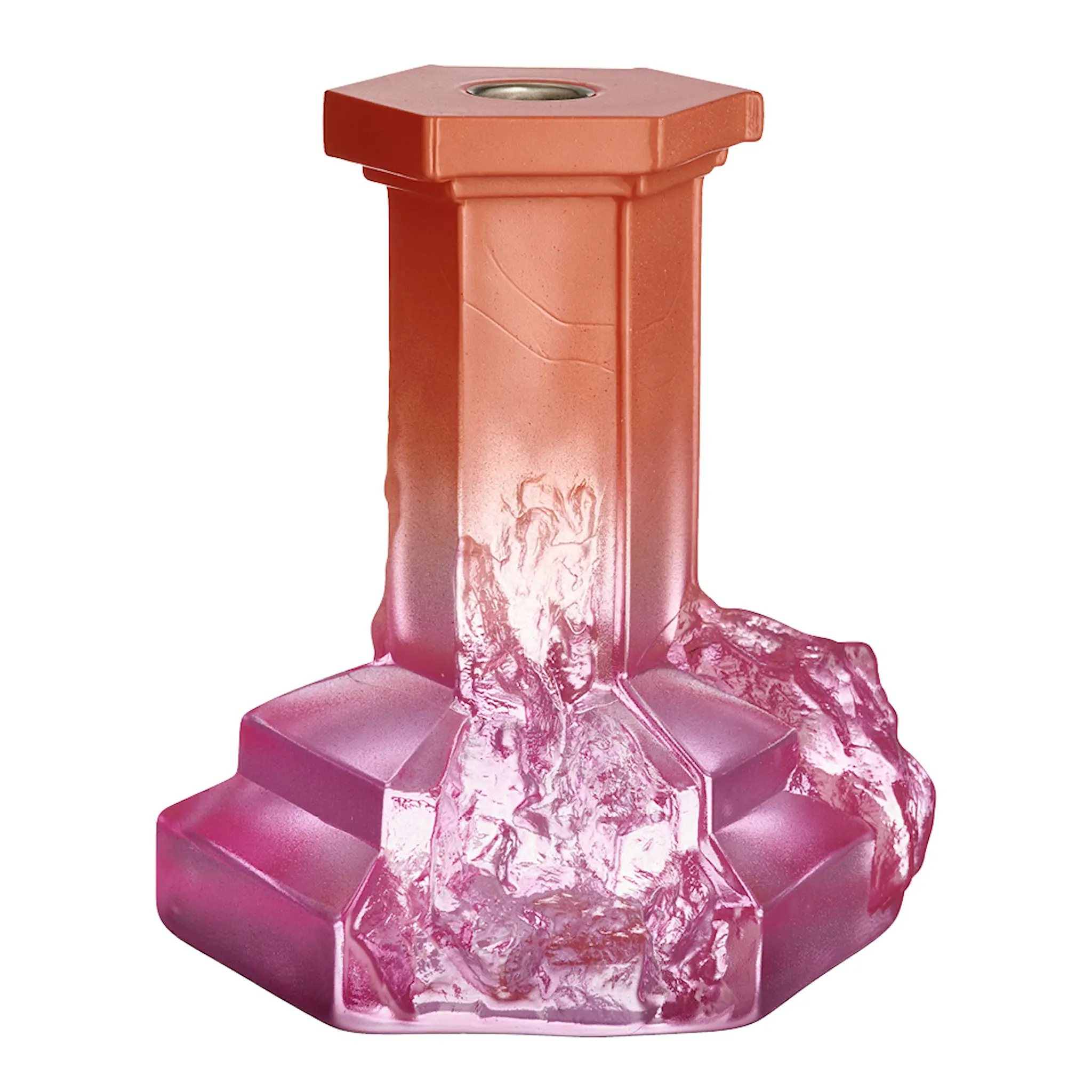 Kosta Boda Rocky Baroque Ljusstake 17,5 cm Spicy Rose