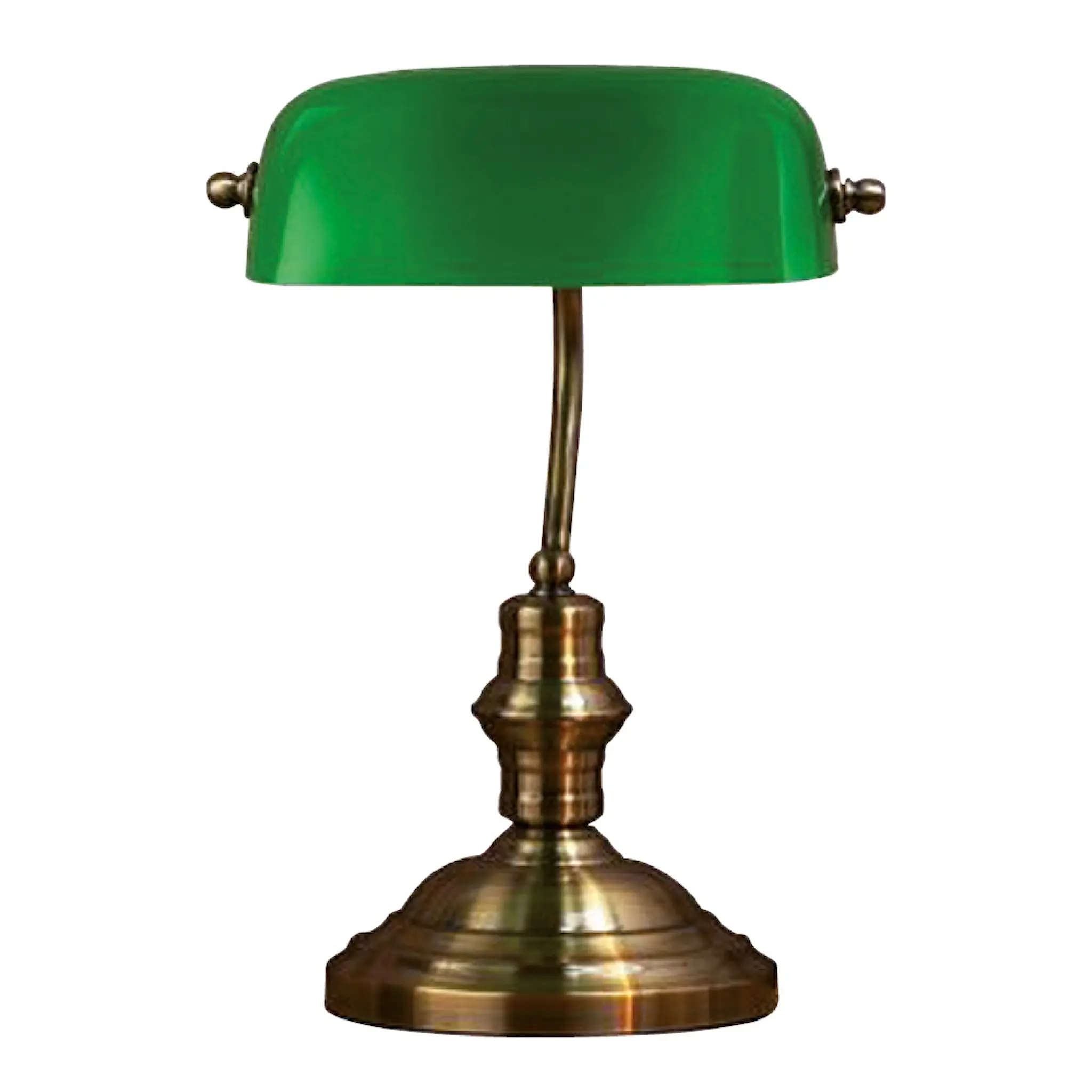 Markslöjd Bankers bordslampa 42 cm antik/grön
