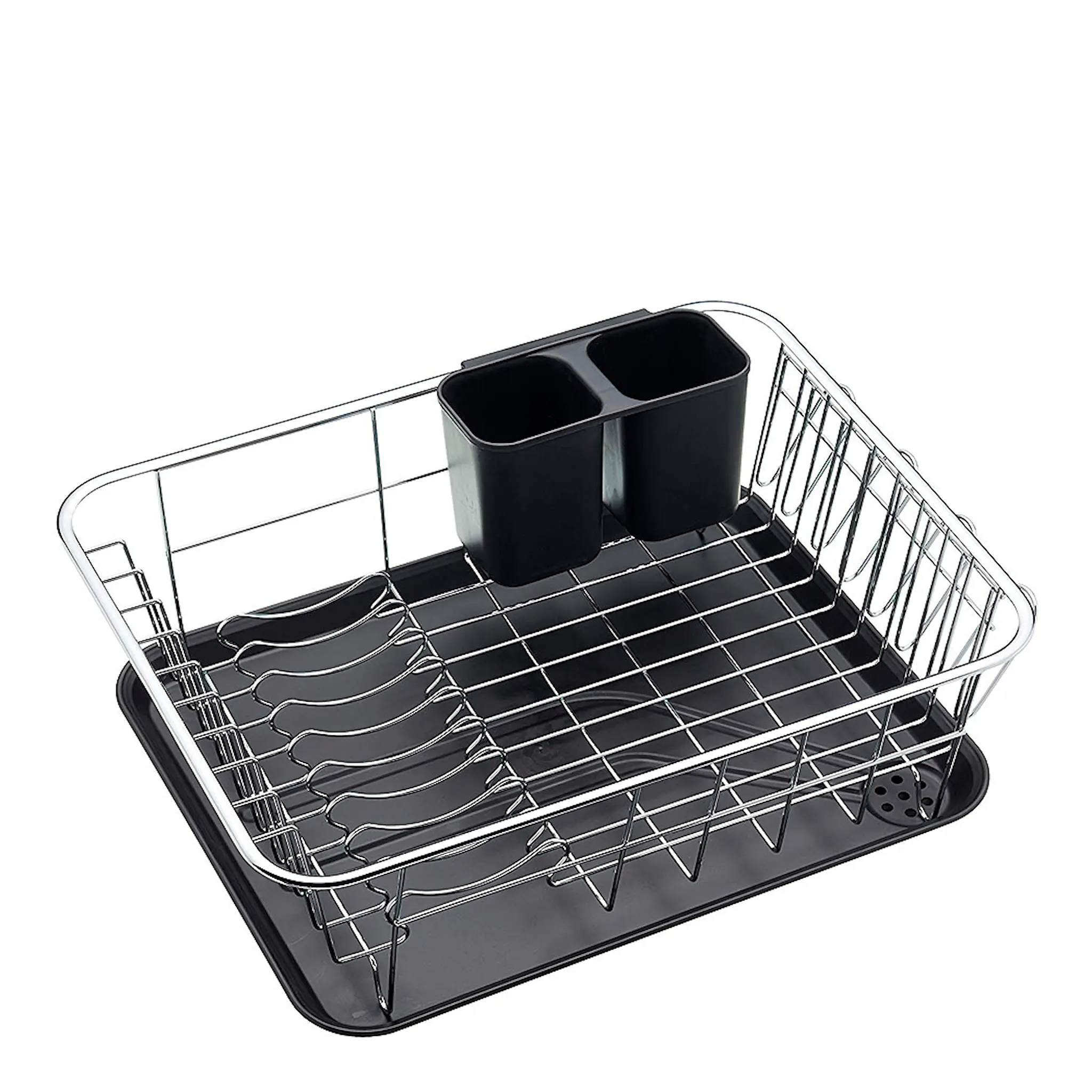 Kitchen Craft Oppvaskstativ rustfri/svart hover