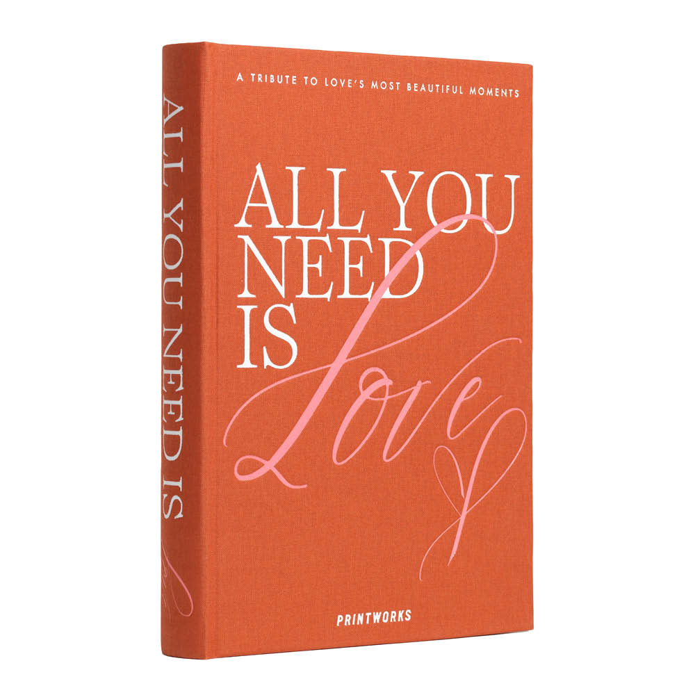 Printworks - Valokuva-albumi All You Need is Love Oranssi
