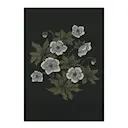 Skymningsblomma kökshandduk 35x50 cm grön