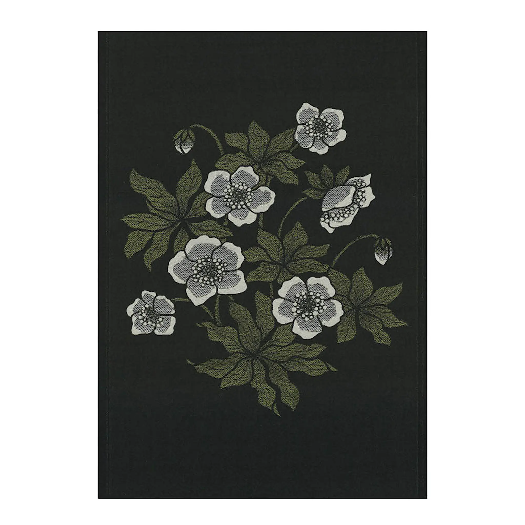 Ekelund Skymningsblomma kökshandduk 35x50 cm grön