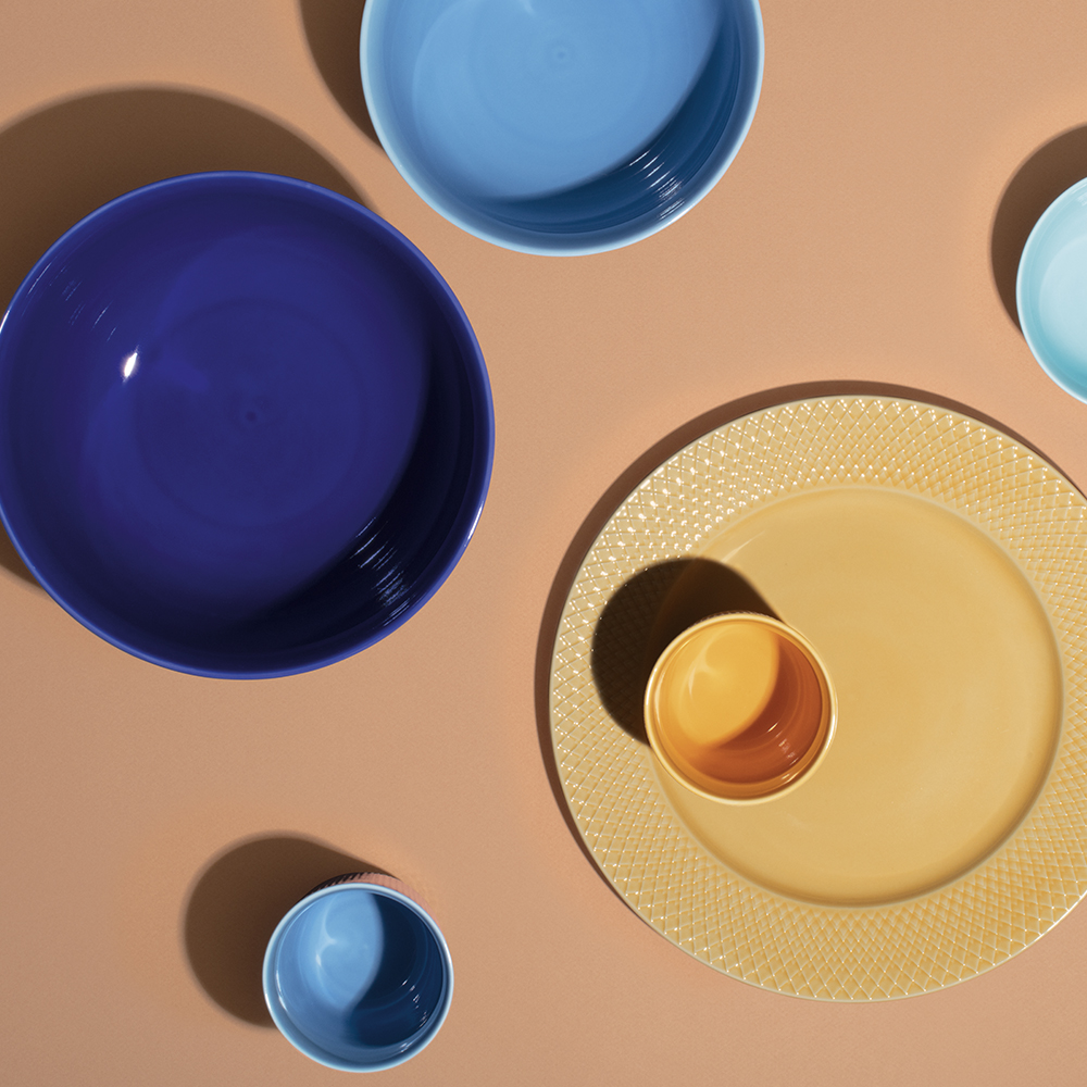 Lyngby Porcelæn Rhombe Color Mugg 33 cl Blå