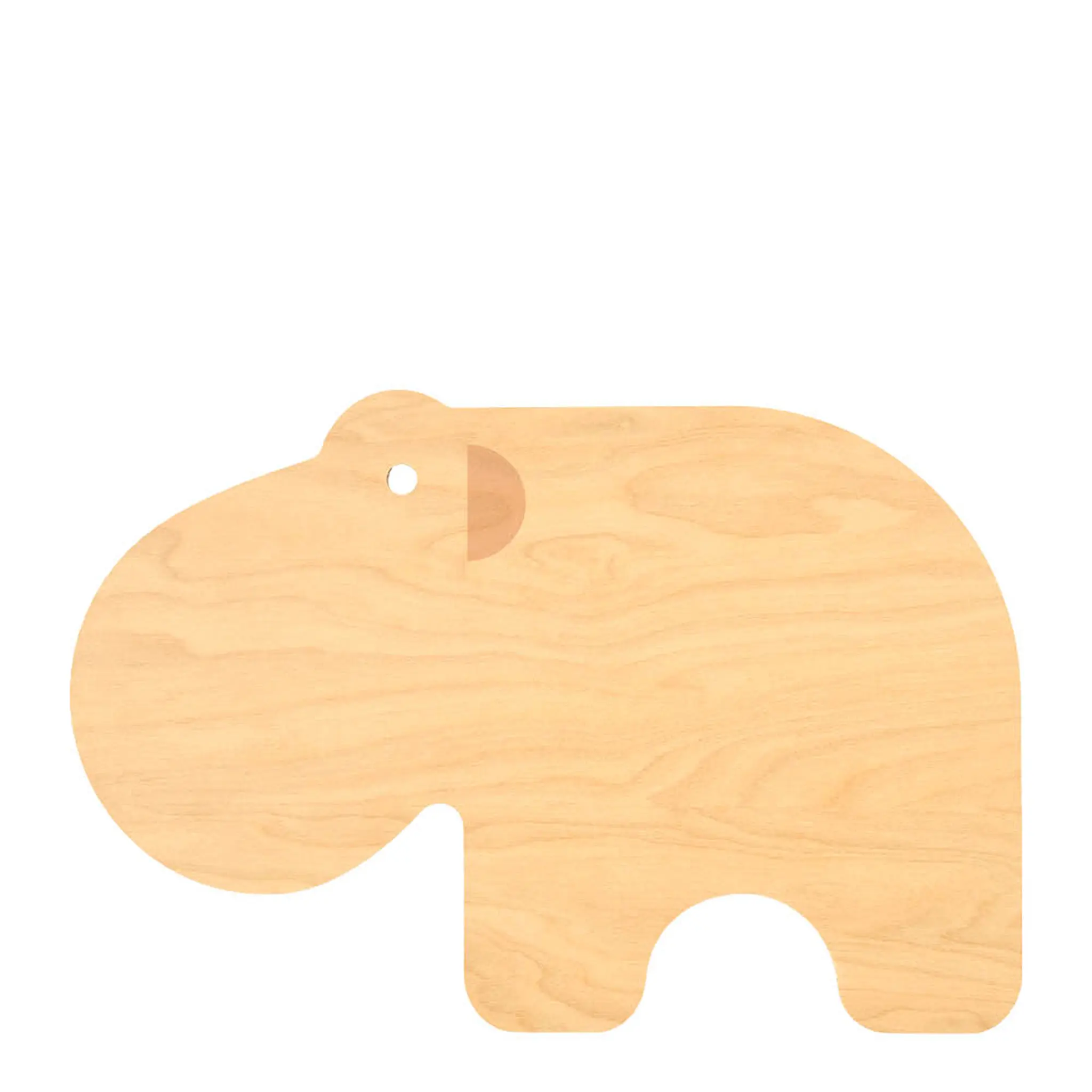 Muurla Fauna skärbräda/serveringsbricka Flodhäst 31x21 cm lila