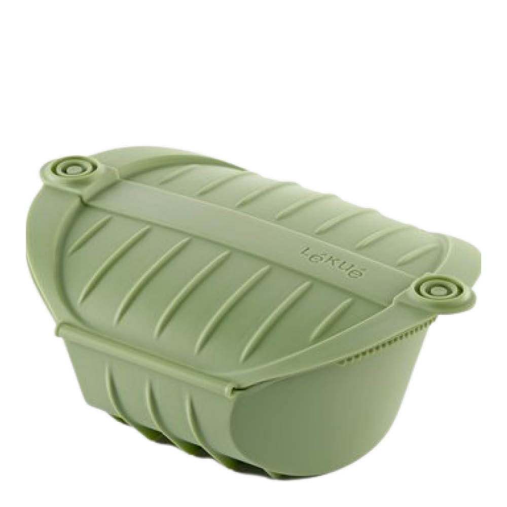 Lékué Ångkokare djup för mikrovågsugn 2 port. grön
