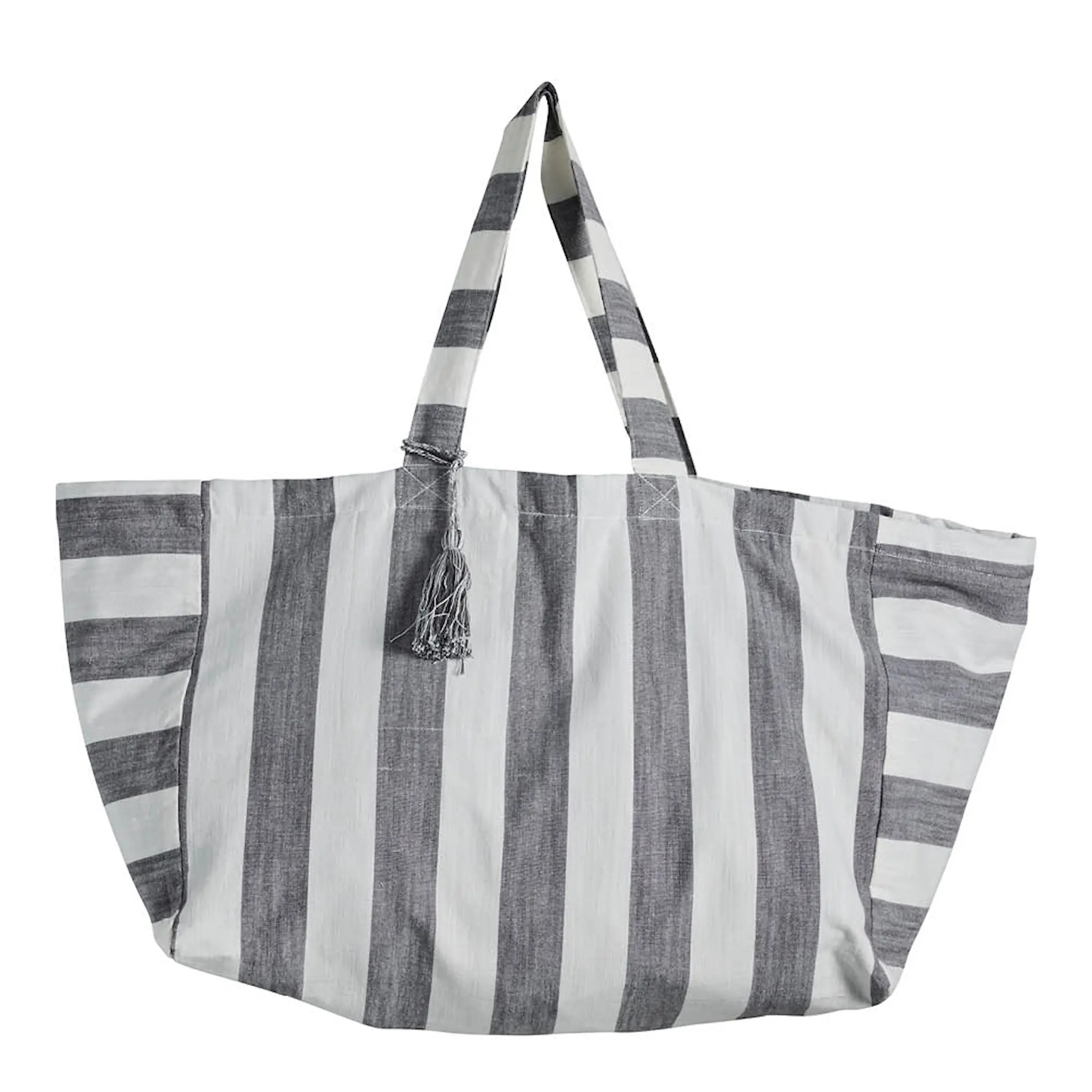 Lene Bjerre Felima handlenett 50x25 cm hvit/mørk grå