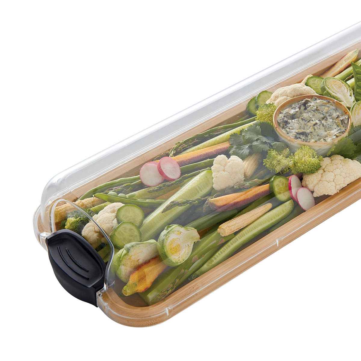 Farberware Build-a-Board Tarjoiluastia kannella 17,5 x 56 cm Kirkas/Bambu