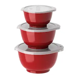 Margrethe minibollesett 0,25/0,5/0,75L rød