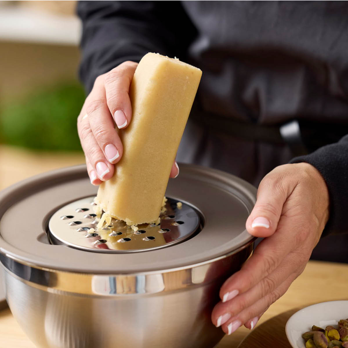 Blomsterberg Rostfri skål med lock 3L+ 5L 8 delar stål/latte
