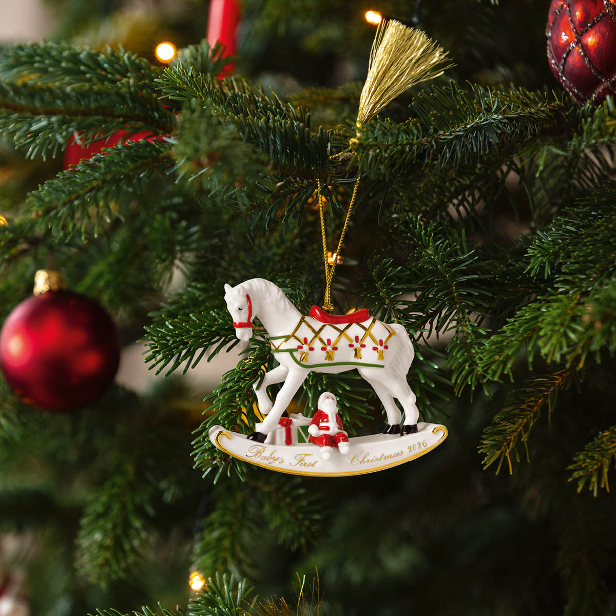 Villeroy & Boch Christmas Classic ornament gunghäst 2026 guld