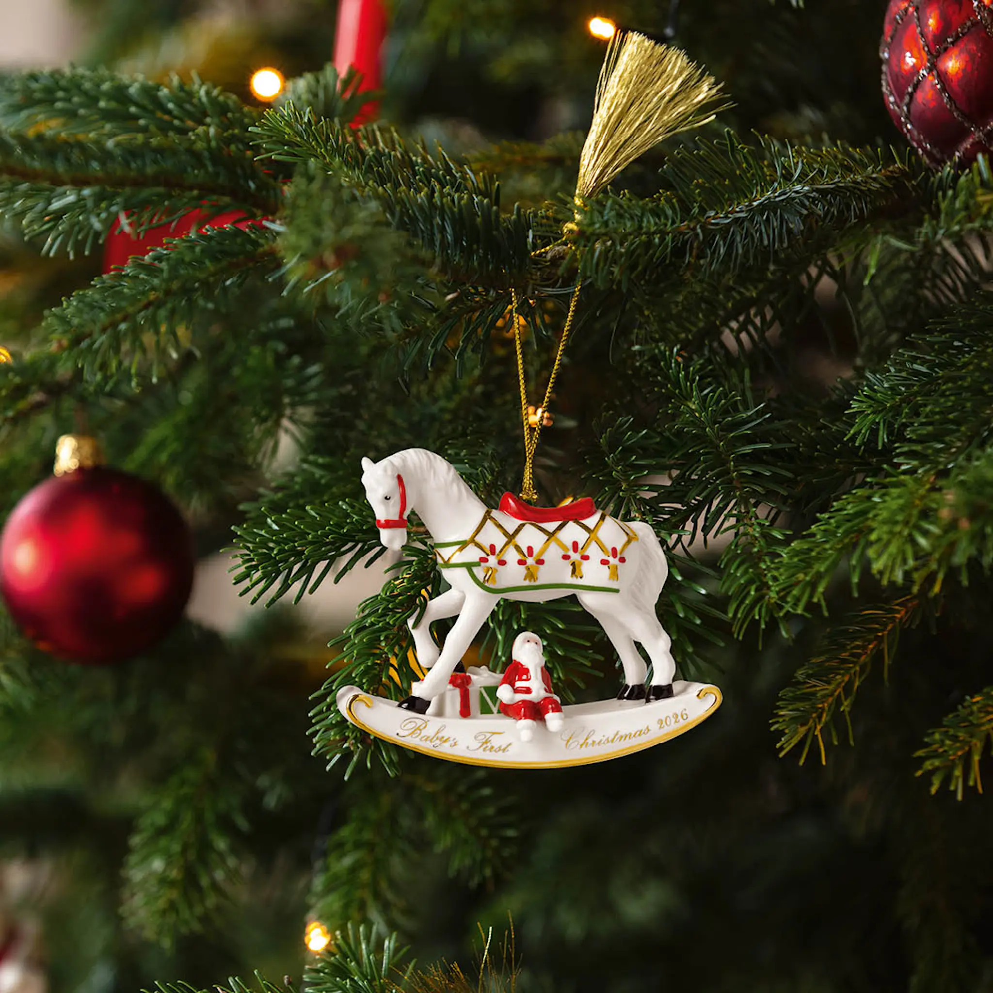 Villeroy & Boch Christmas Classic ornament gunghäst 2026 guld