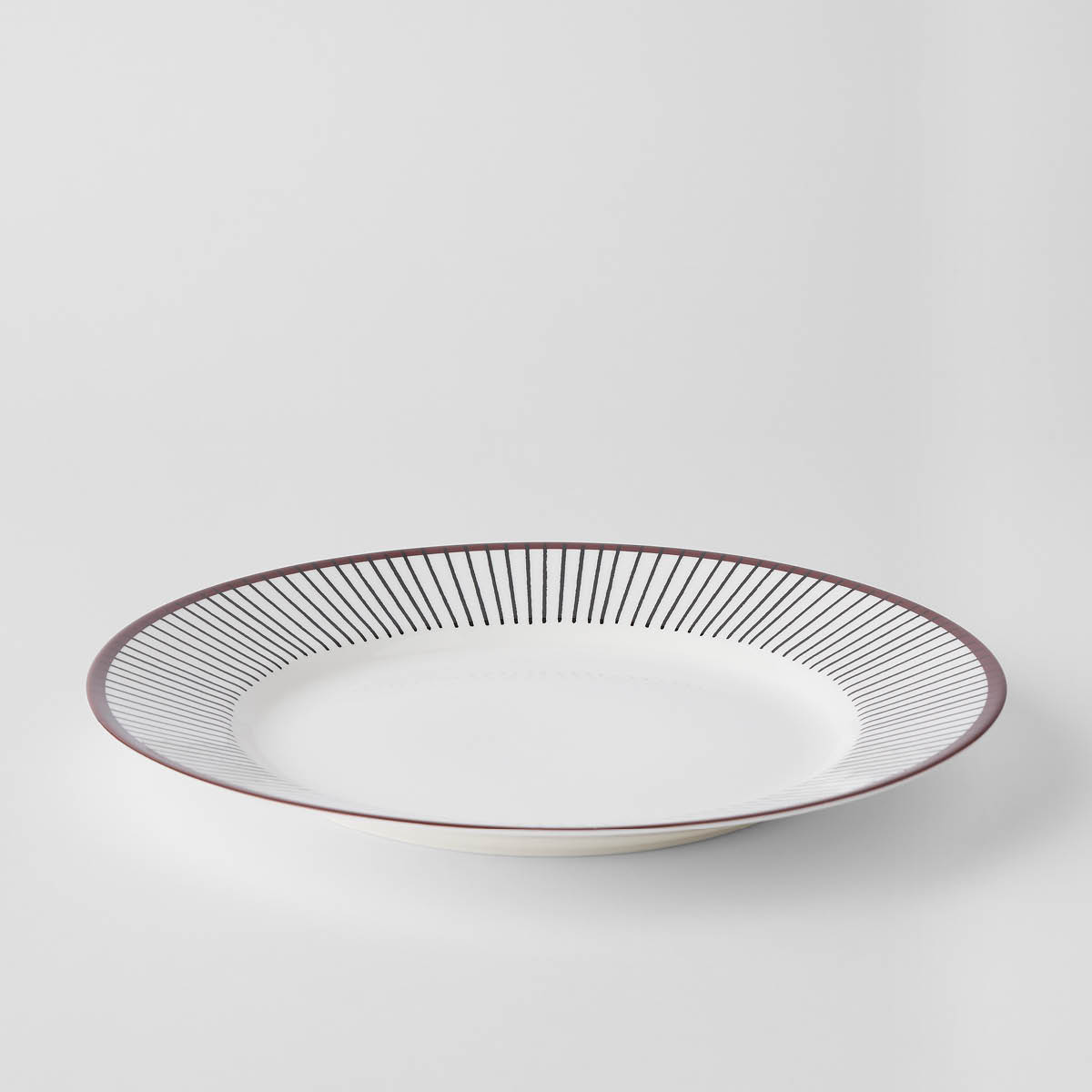 Gustafsberg Ribb lautanen 28 cm ruskeamusta
