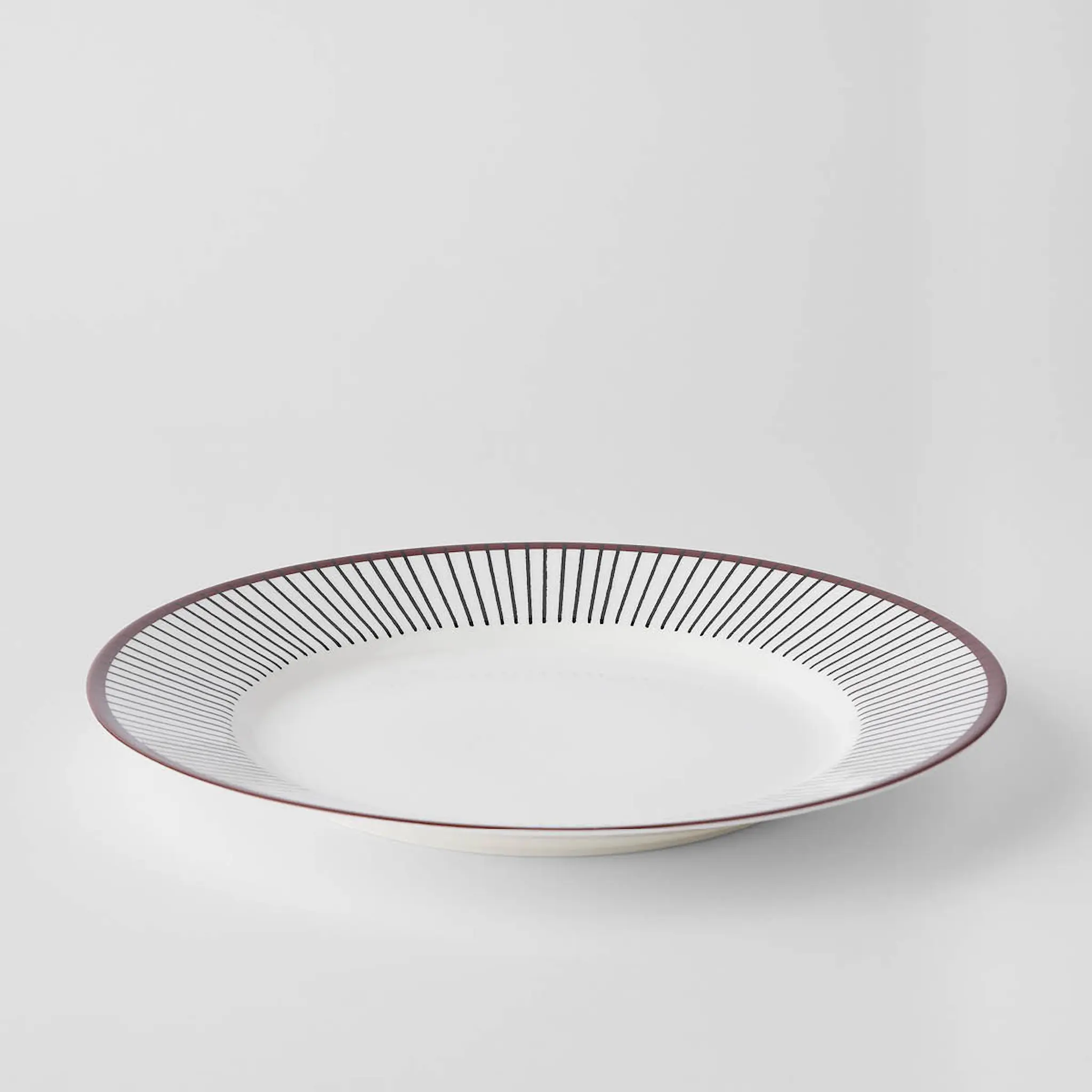 Gustafsberg Ribb lautanen 28 cm ruskeamusta