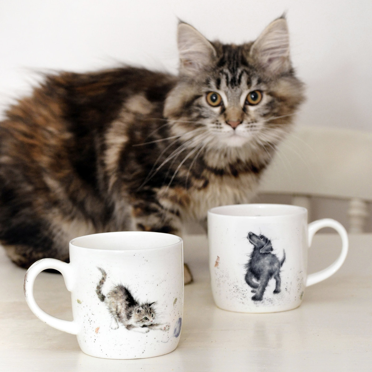 Wrendale Design Kopp Cat and Mouse Katt 31 cl