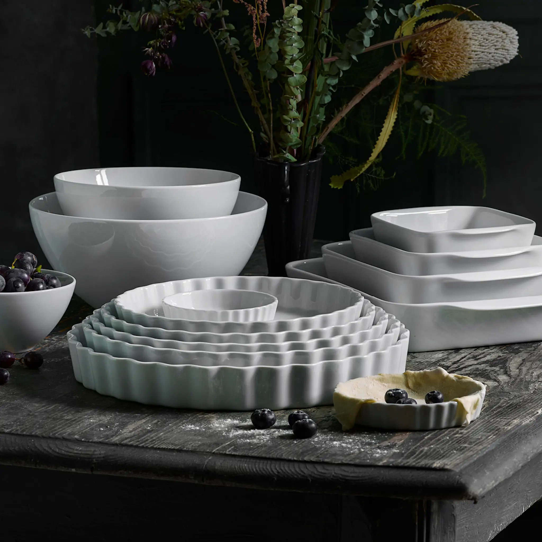 Pillivuyt Kvadratfat nr.1 14 cm hvit