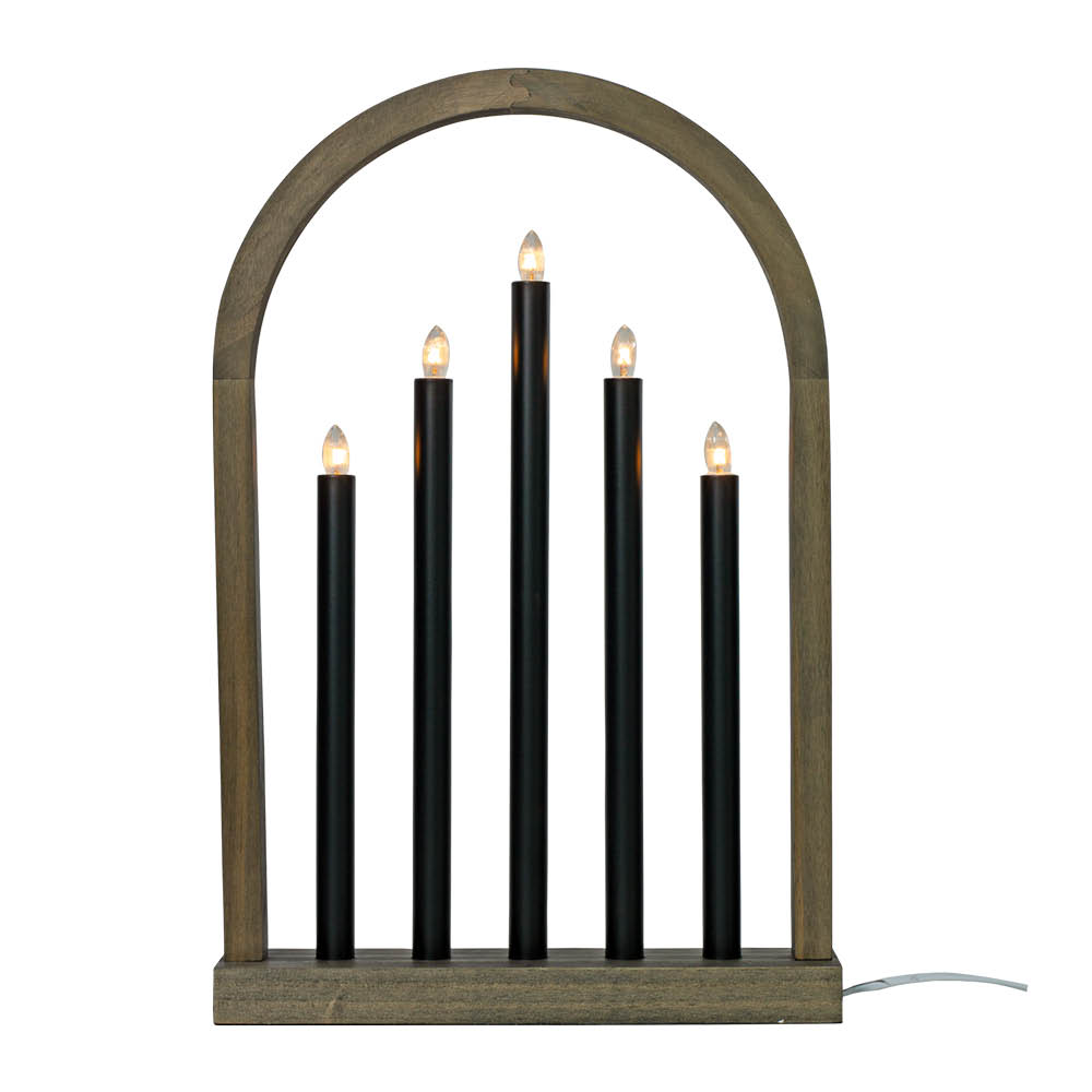 Aneta Lighting Oslo adventsstake 49 cm gråbeis/svart