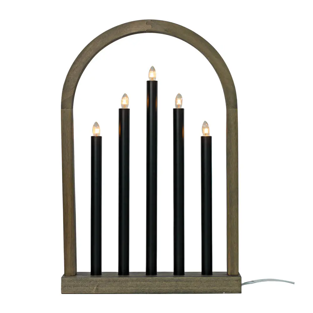 Oslo adventsstake 49 cm gråbeis/svart