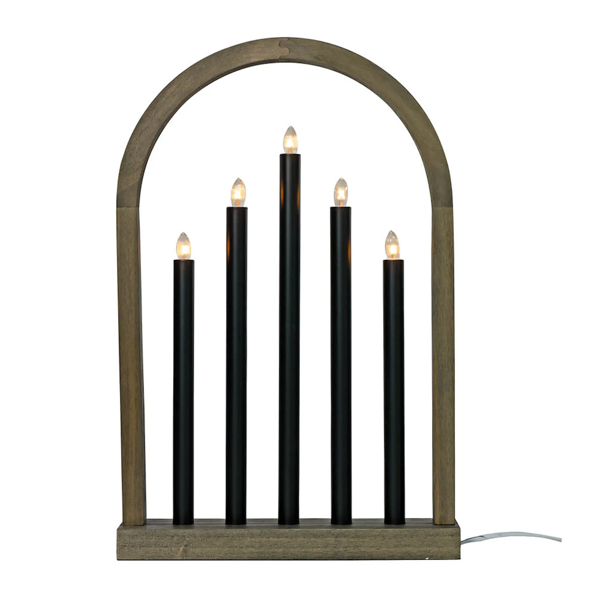 Aneta Lighting Oslo adventsstake 49 cm gråbeis/svart