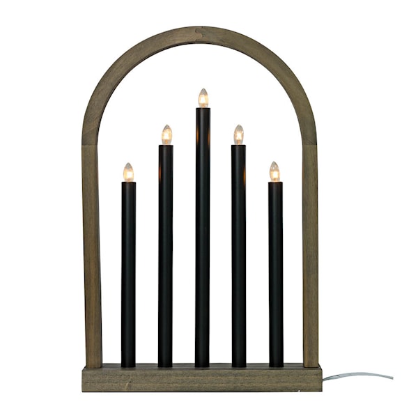 Oslo adventsljusstake 49 cm gråbets/svart