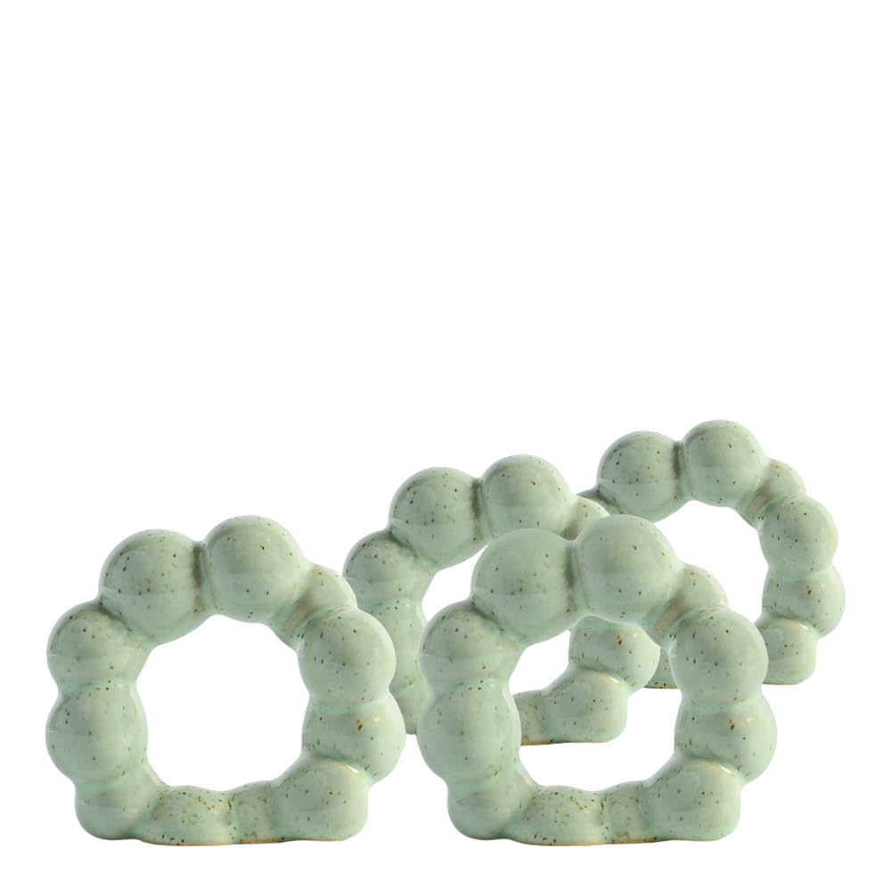 ByOn - Porto Lautasliinarengas 6,5x2,5 cm 4 kpl Mintunvihreä