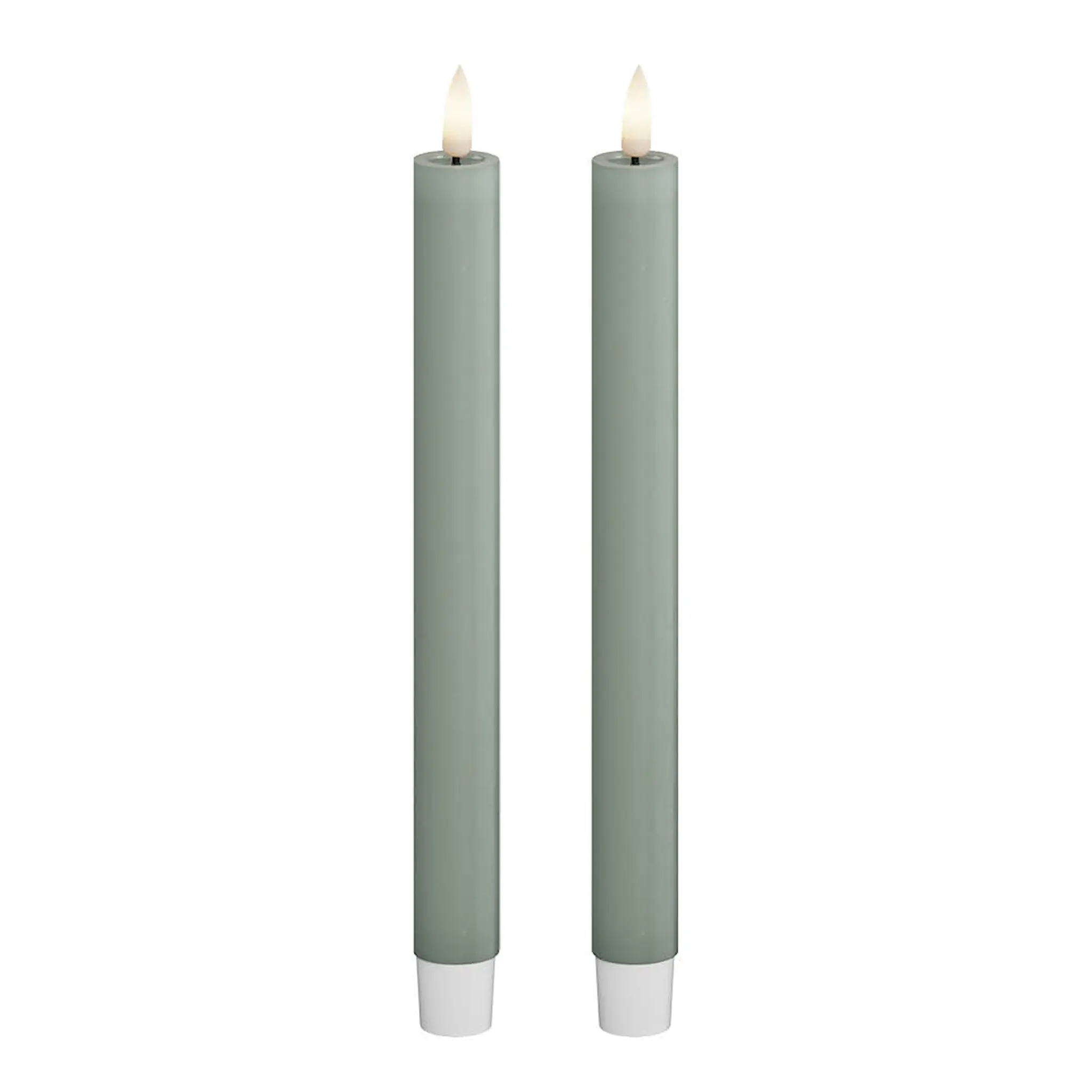 DeluxeHomeart LED kronljus 2,2 x 24 cm 2-pack salviagrön