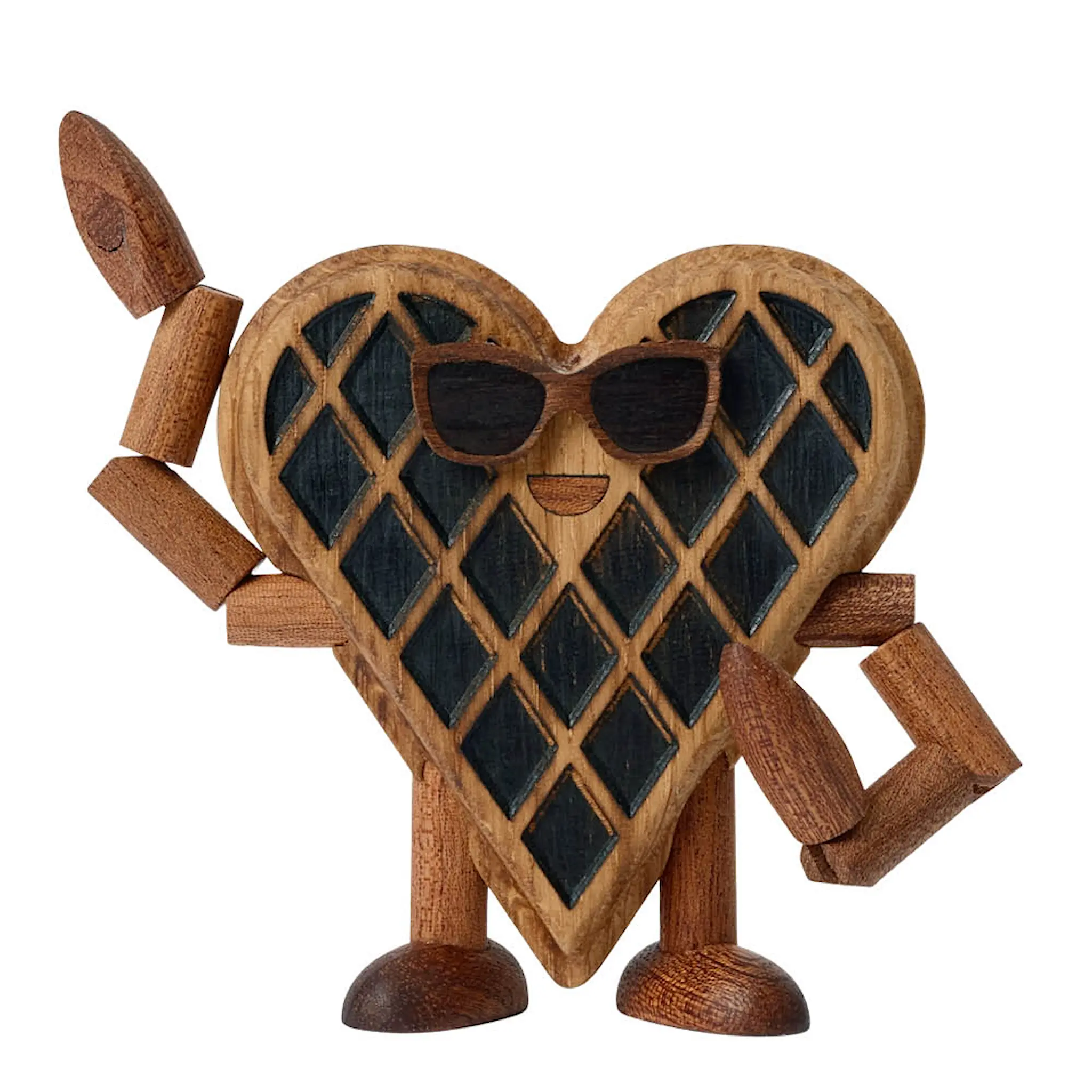 Spring Copenhagen Woodies Wendy Waffle Puufiguuri 8 cm Tammi