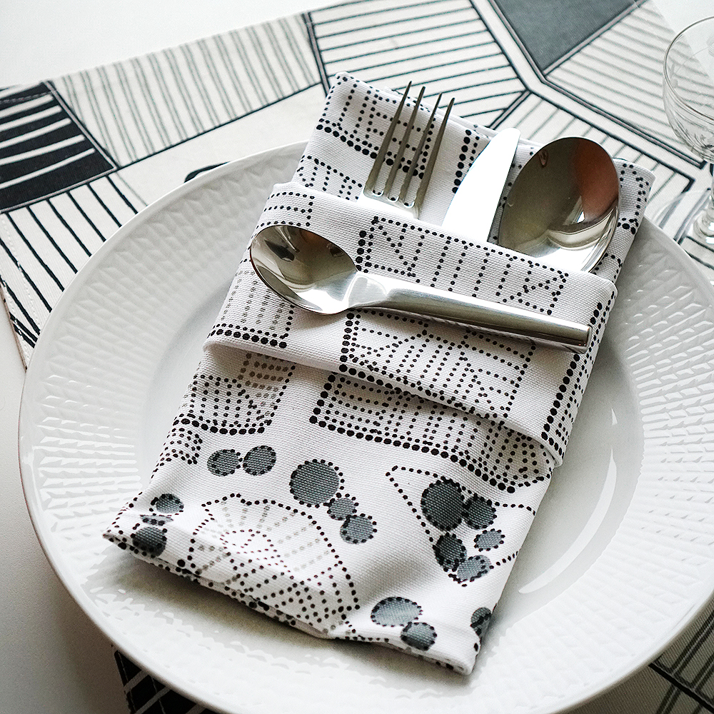 Born in Sweden Sweden from above kjøkkenhåndkle city 50x70 cm grå