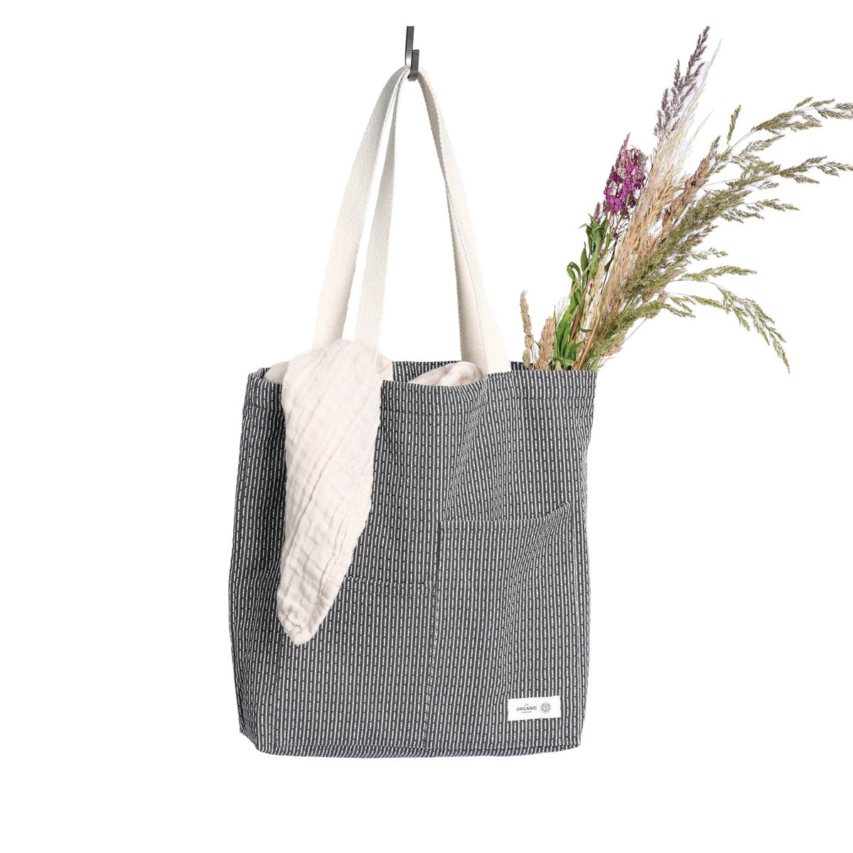 The Organic Company Piqué Kangaskassi 30x35 cm Evening Grey