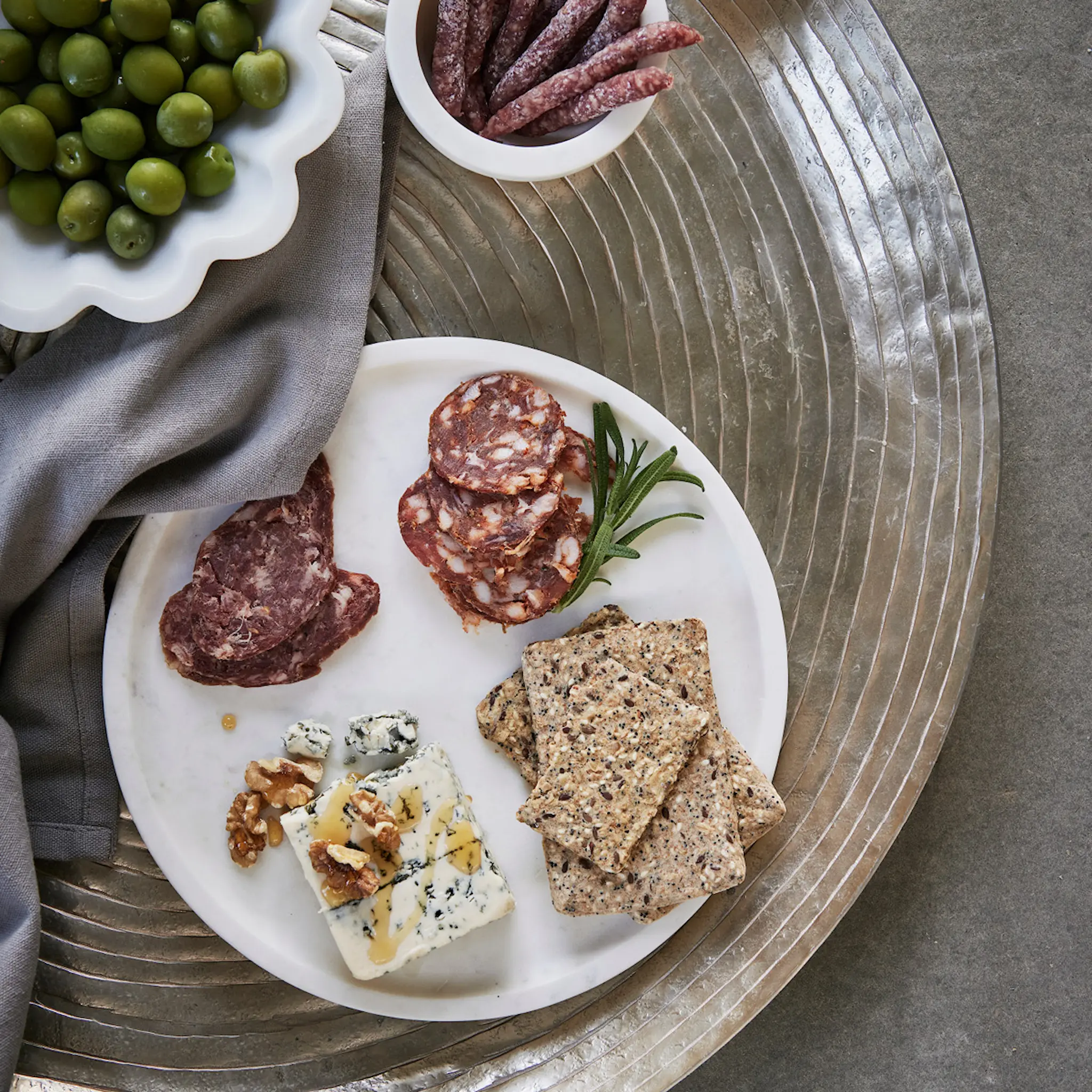 Lene Bjerre Ellia bricka 25x25 cm vit