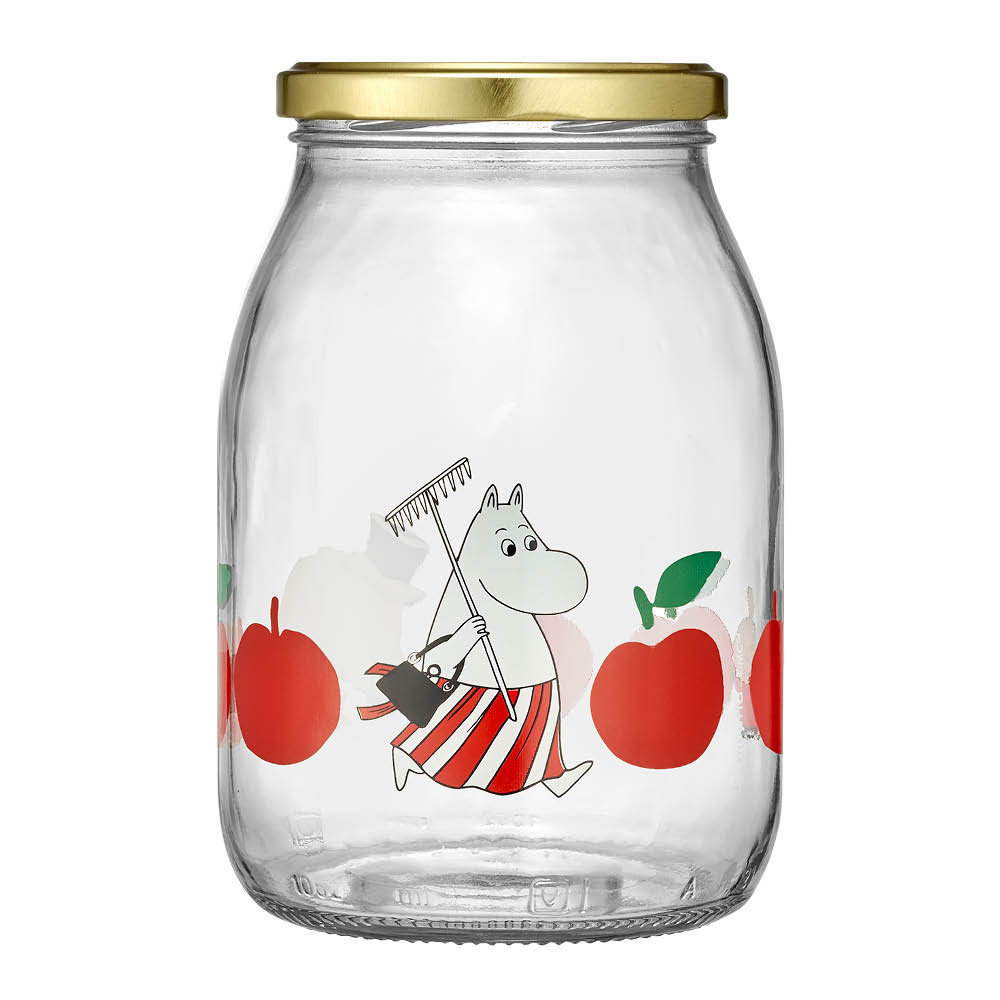 Muurla Mumin glasburk 1 L Glada Äpplen