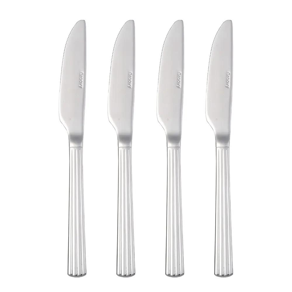 Groovy kniv 4 stk polert