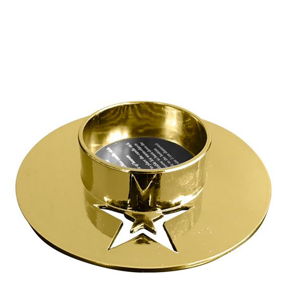 AIRies Ljusstake Stjärna 11x11 cm Guld