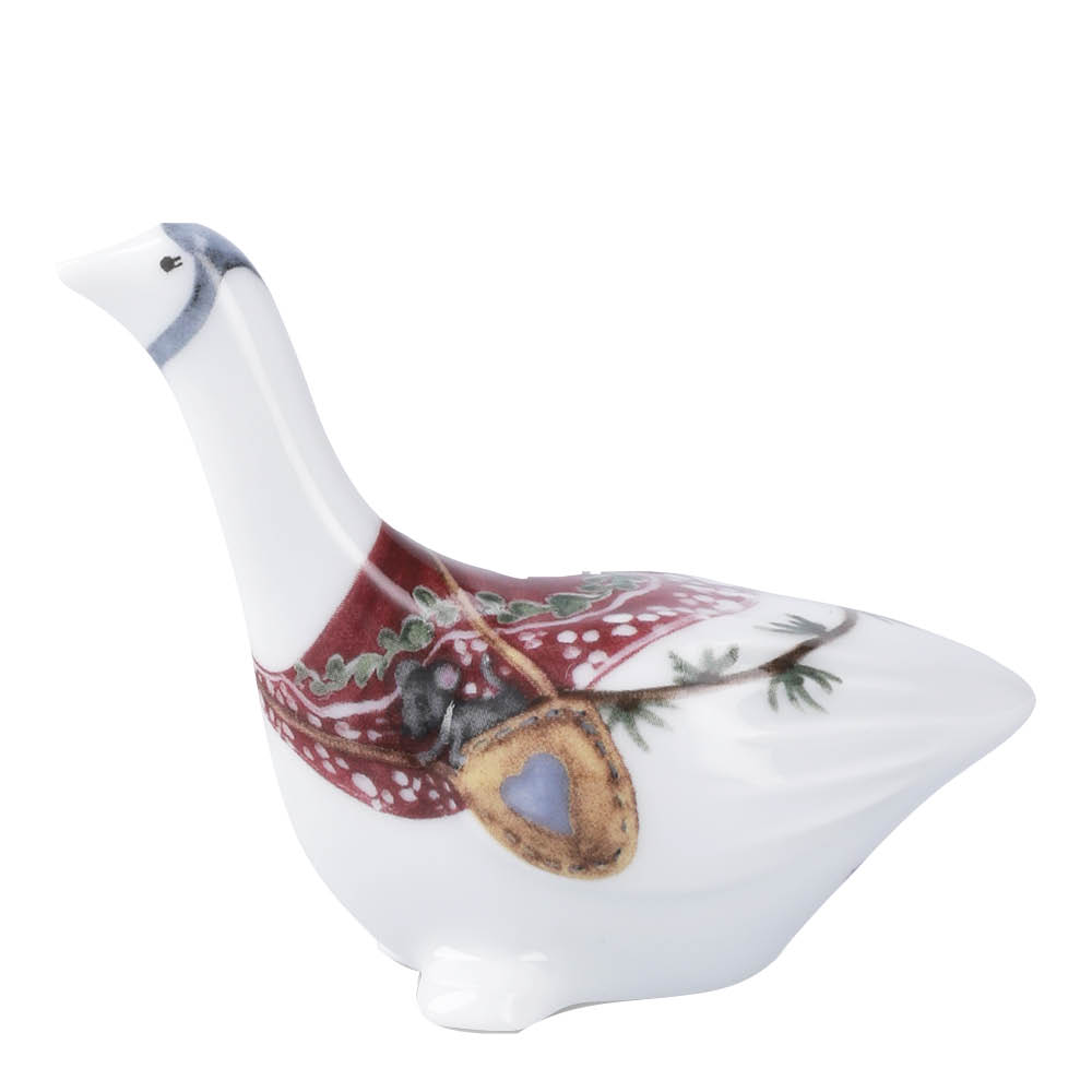 Kähler Hammershøi Christmas gås 8 cm vit med dekor