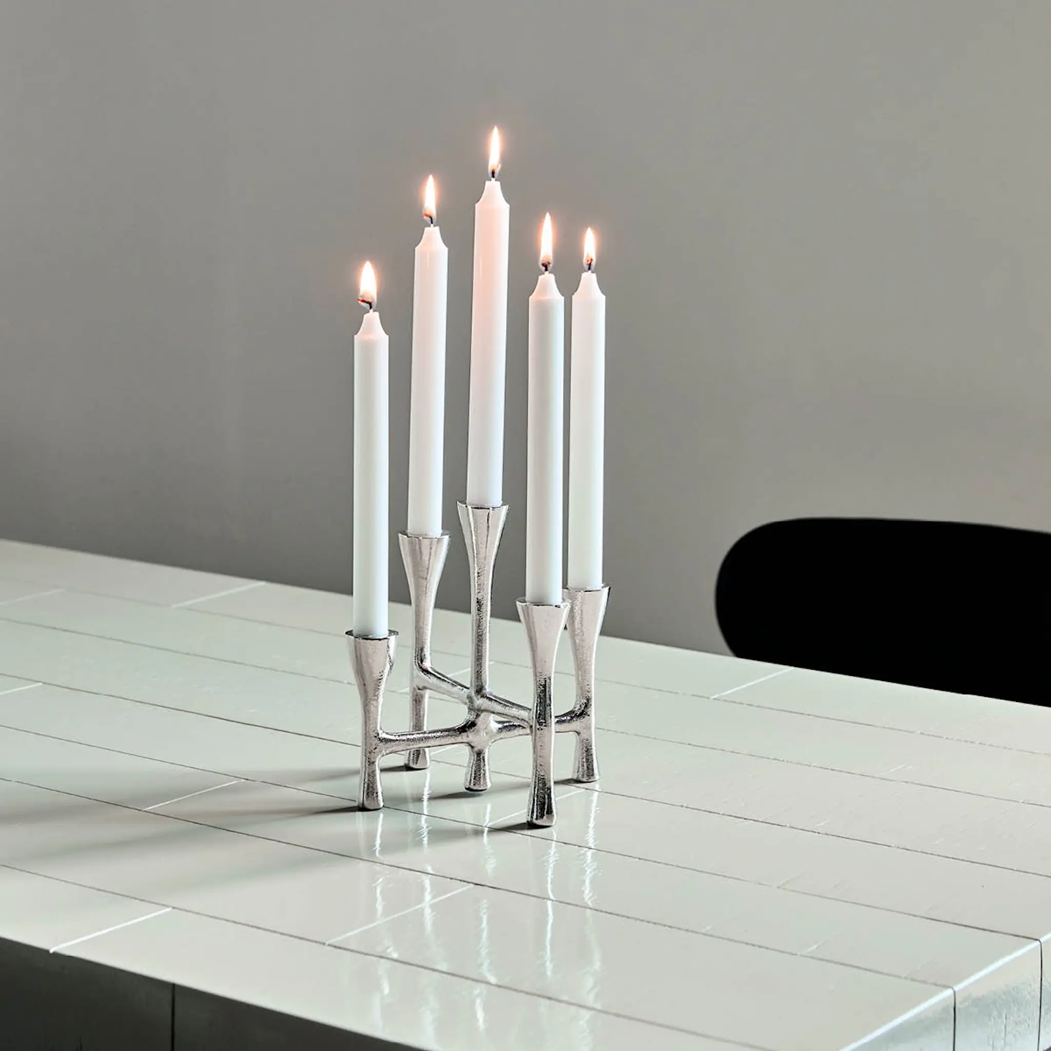House Doctor Tristy Kynttilänjalka 20x19 cm Hopea