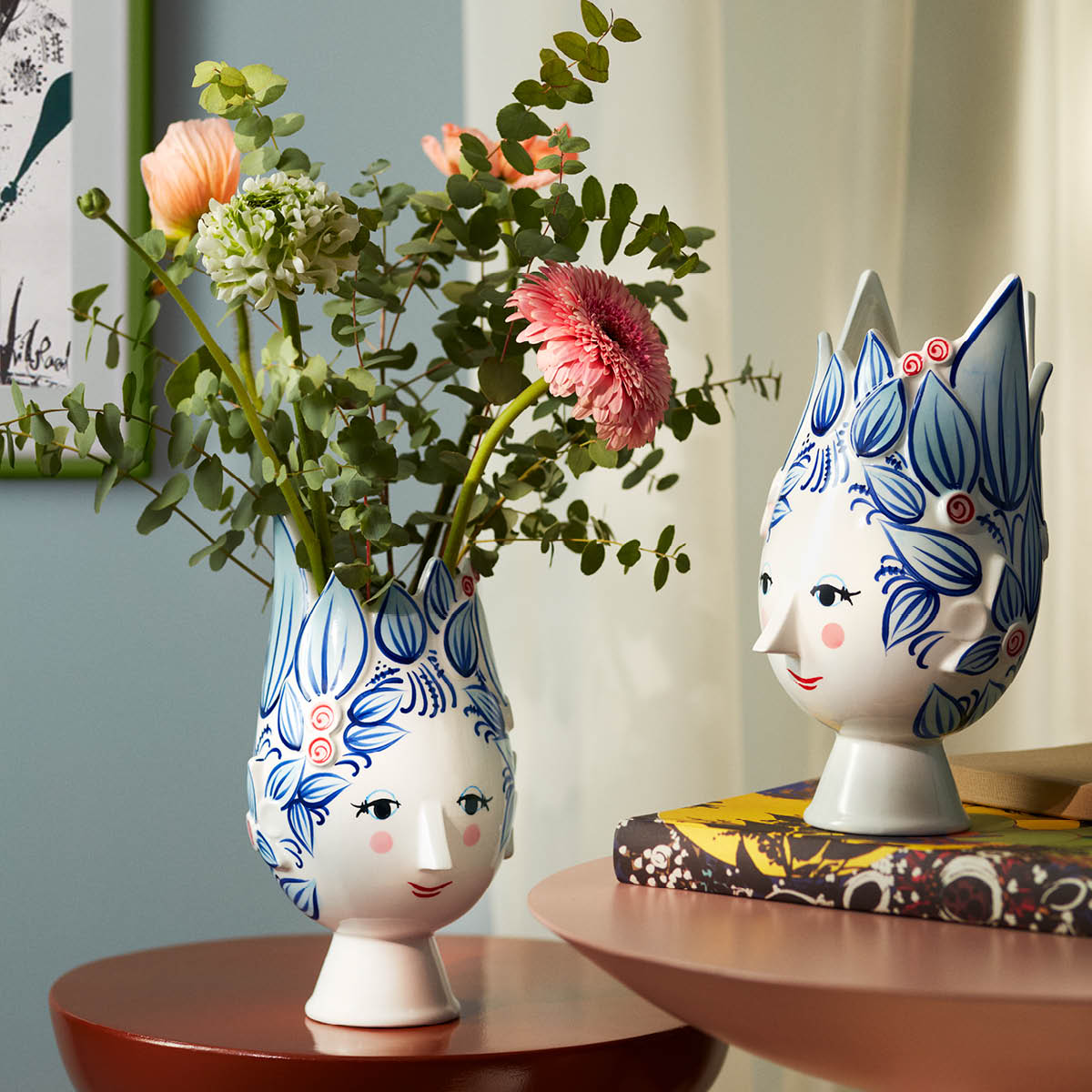 Bjørn Wiinblad Titania vas 25 cm blå