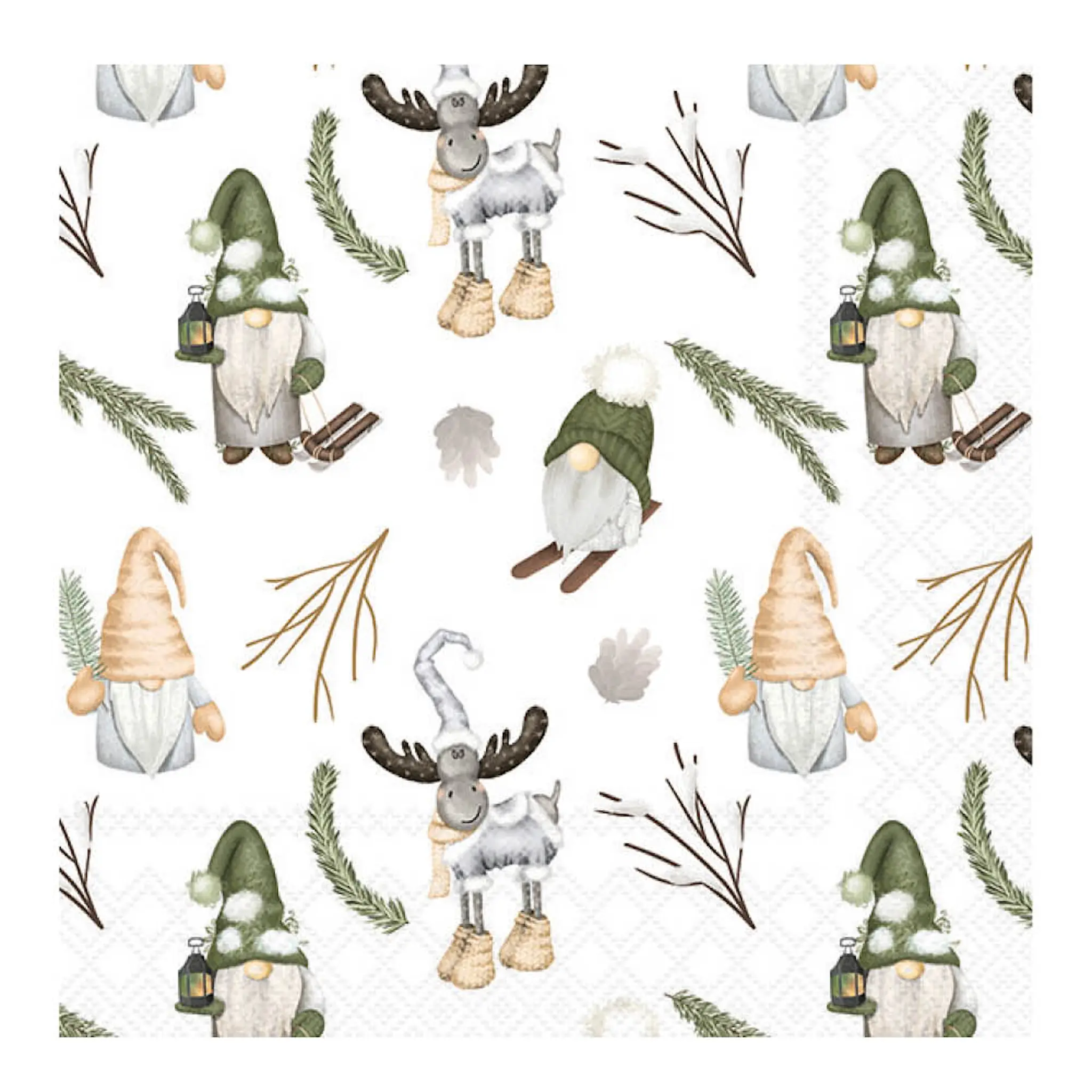 Ambiente Servett 33x33 cm 20-pack Forest Gnomes