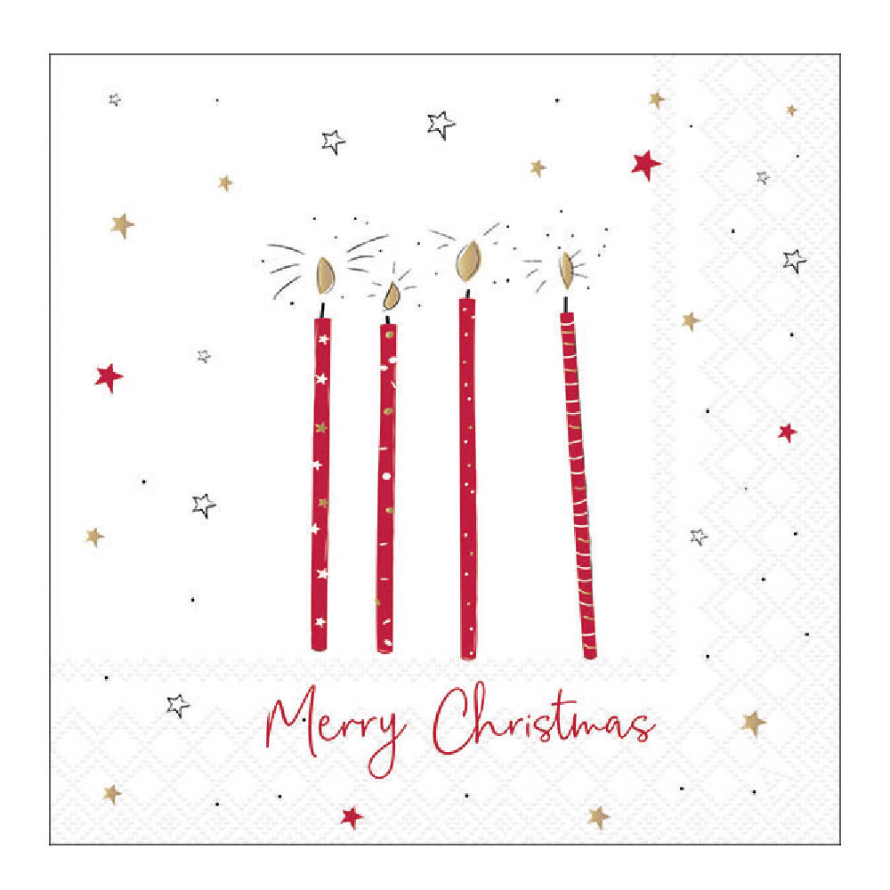 Ambiente Servett 33x33 cm 20-pack X-Mas Candles