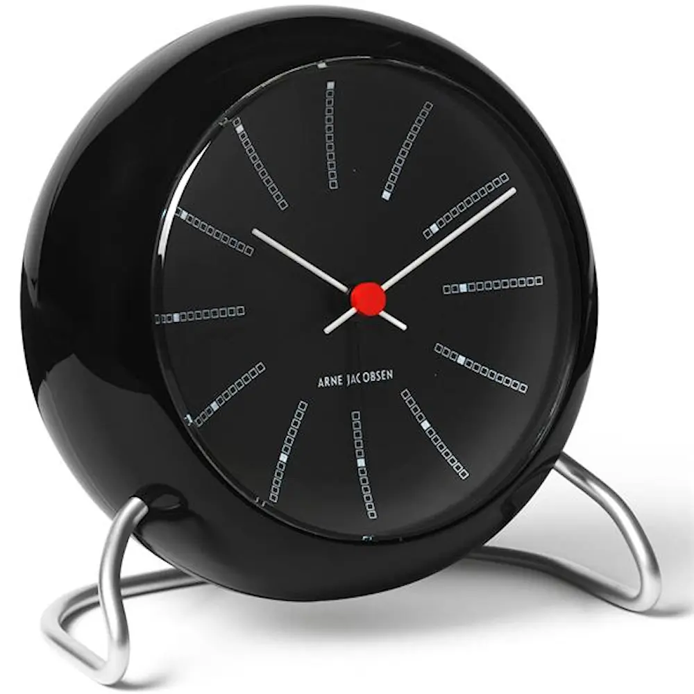 Bankers Pöytäkello 11 cm Musta