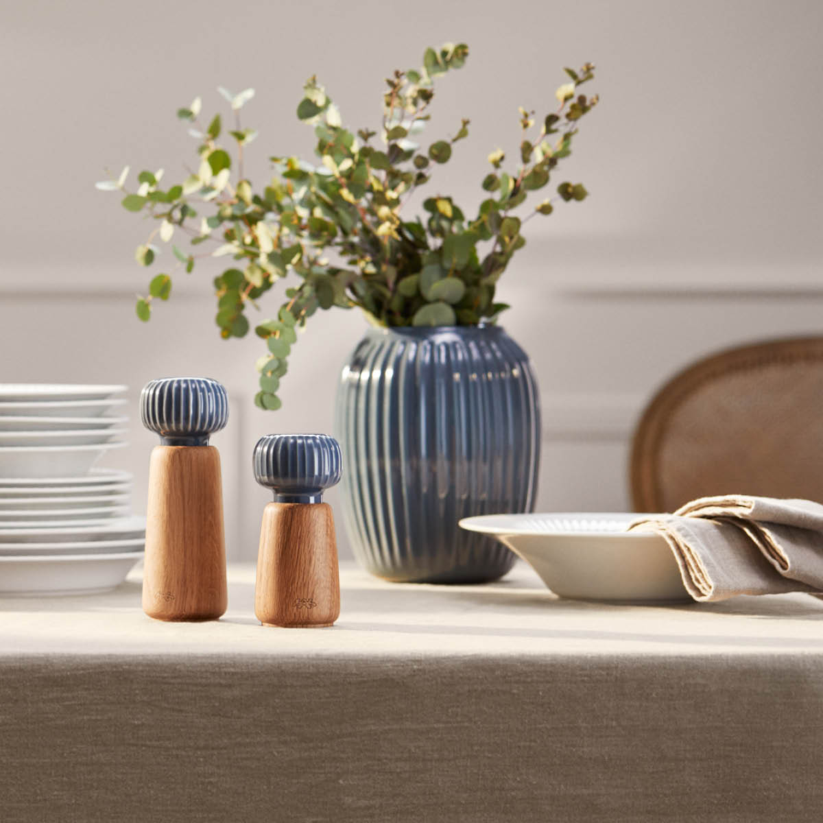 Kähler Hammershøi vase 20 cm antrasitt