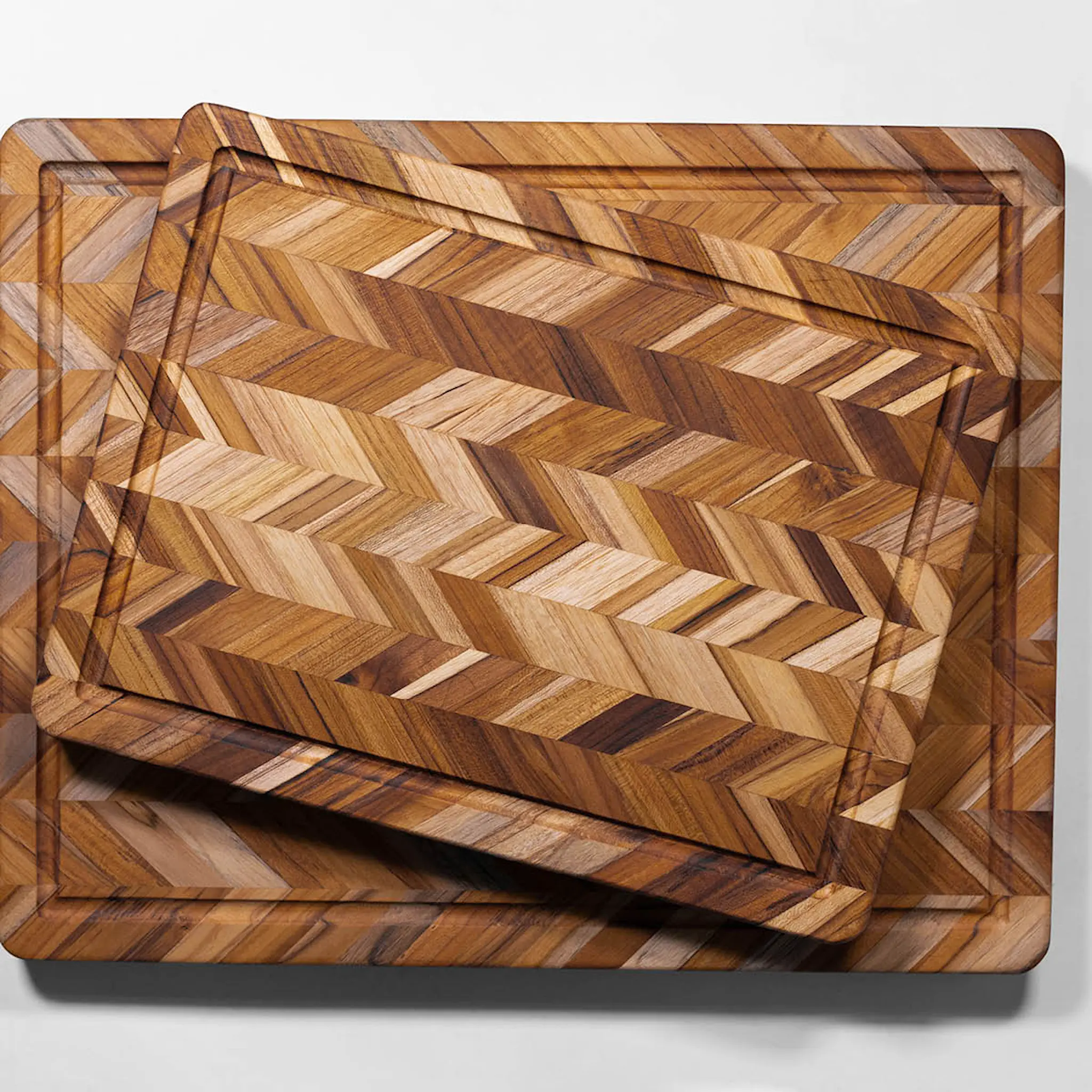 Teakhaus Herringbone skjærebrett 41x30,5 cm teak