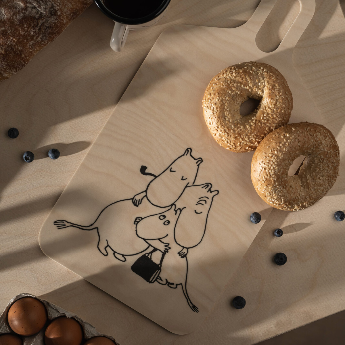 Muurla Muumi Leikkuulauta / Tarjotin 23x44 cm Muumi 80 vuotta