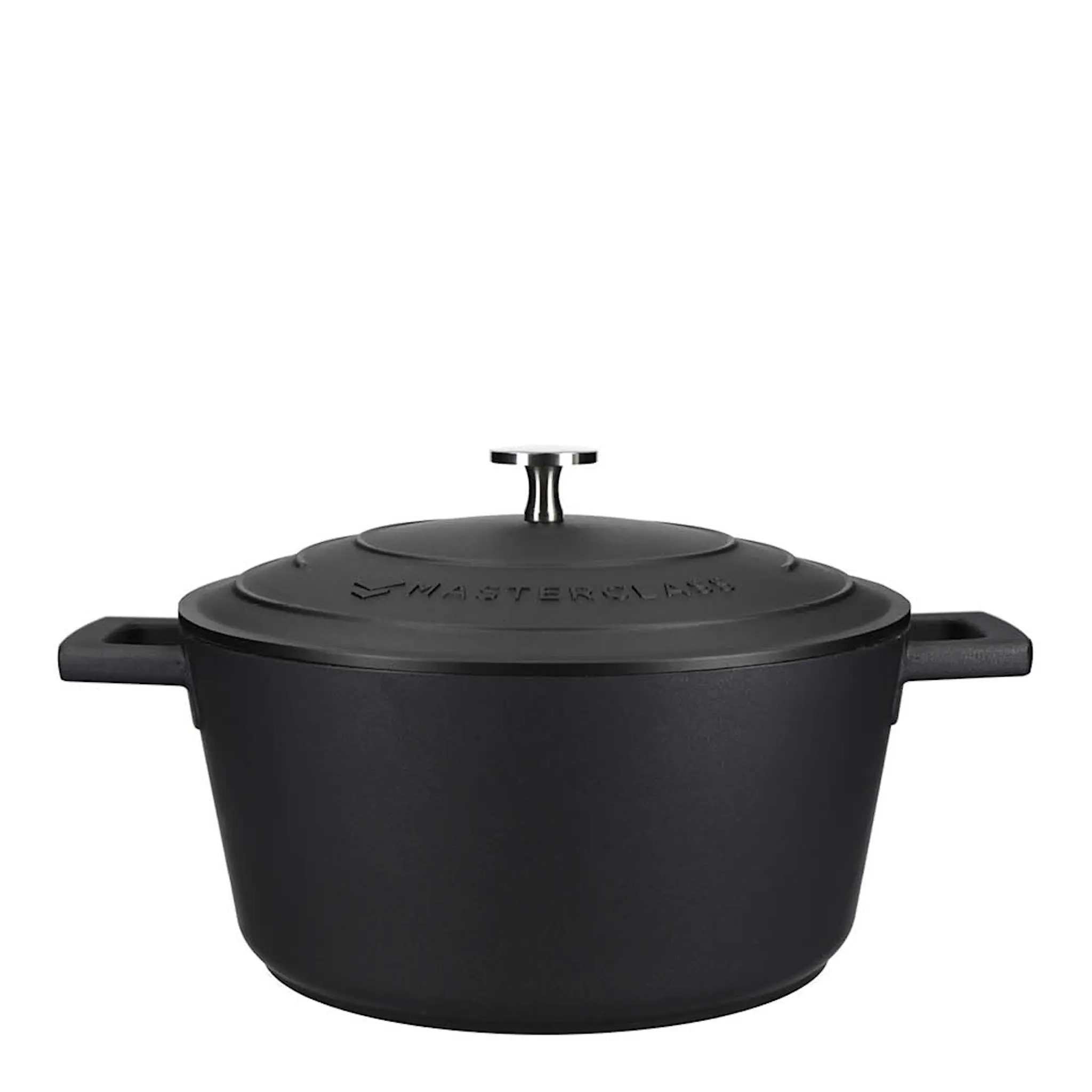 MasterClass Cast Aluminium gryta 4 L med självösande lock svart