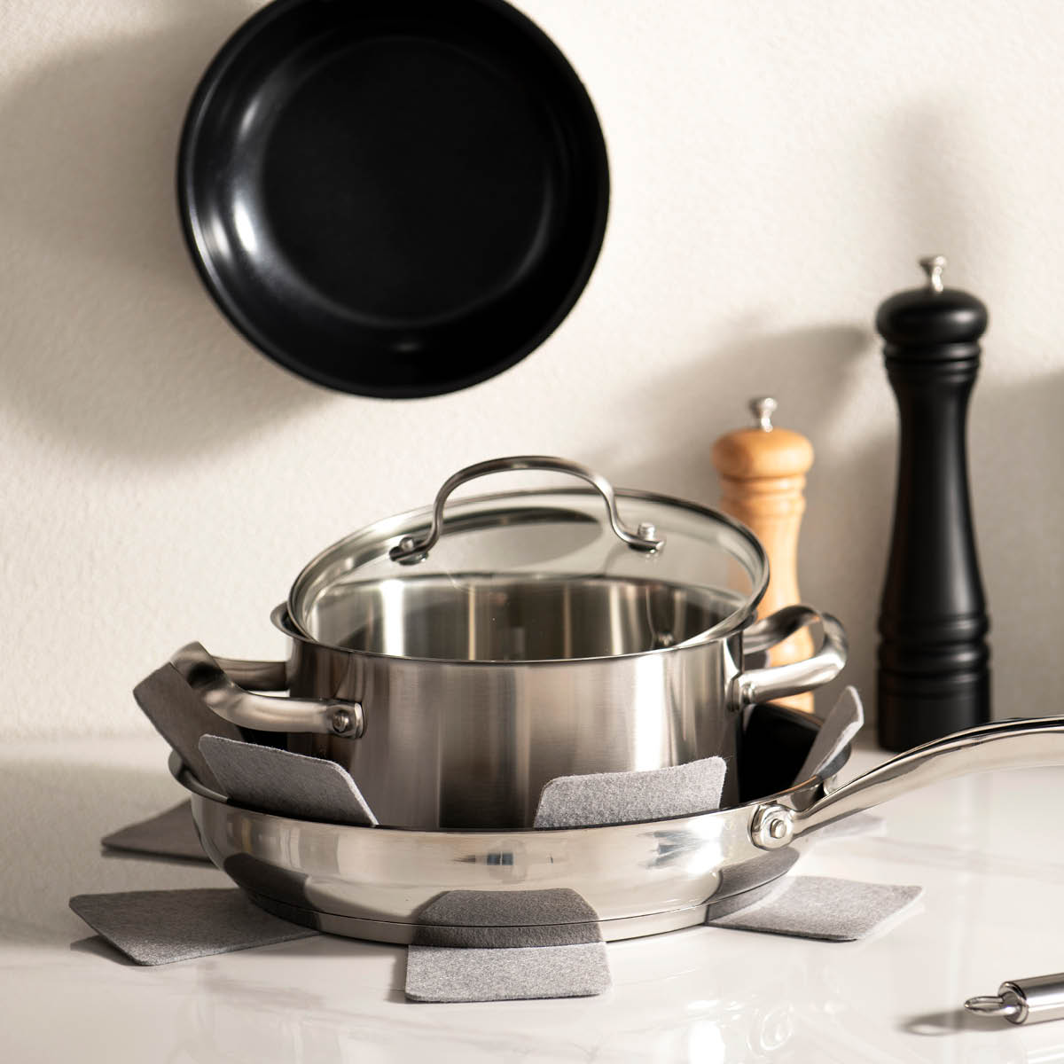 Anders Petter Classic kastrullskydd 3-pack grå